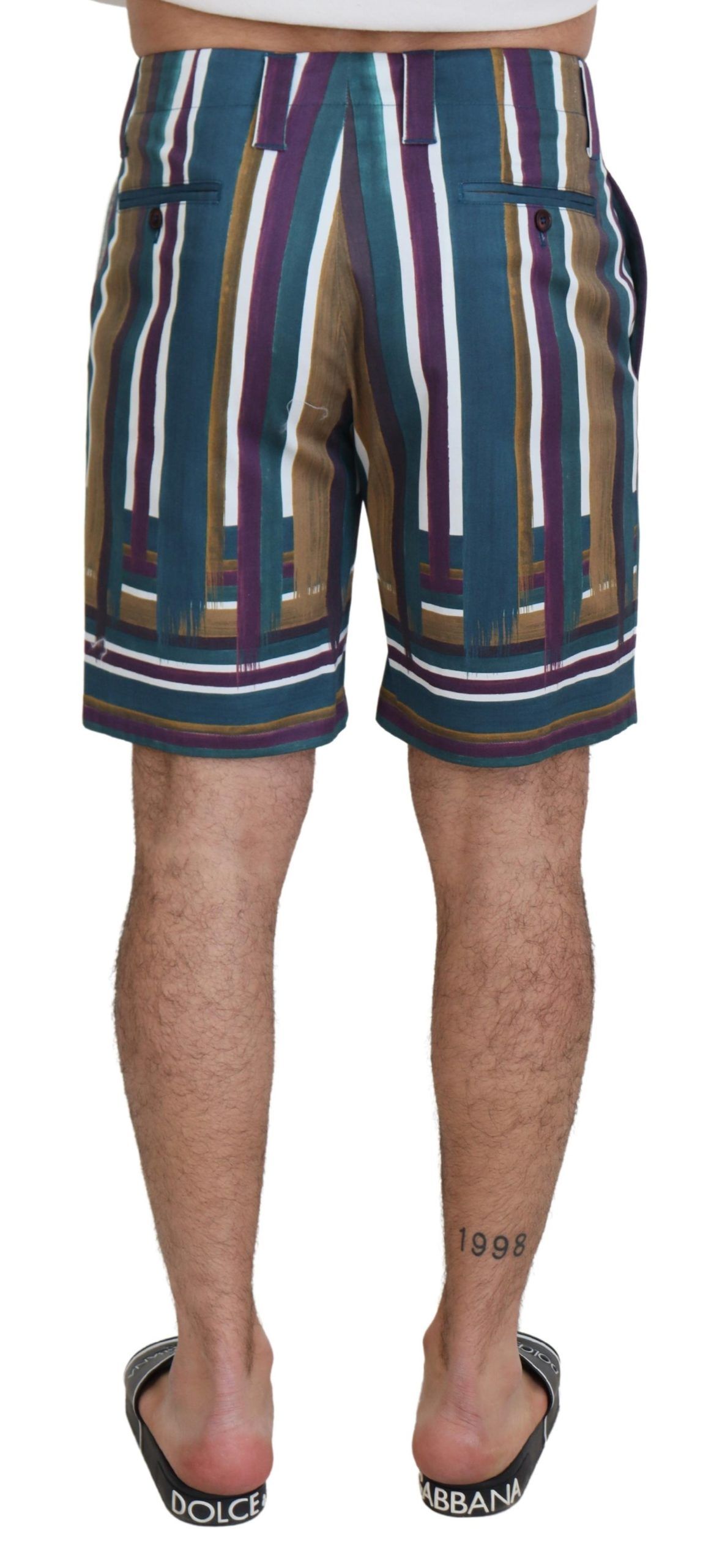 Dolce&Gabbana Multifärgad Randig Stretchbomullsshorts för Män herr – bild 2