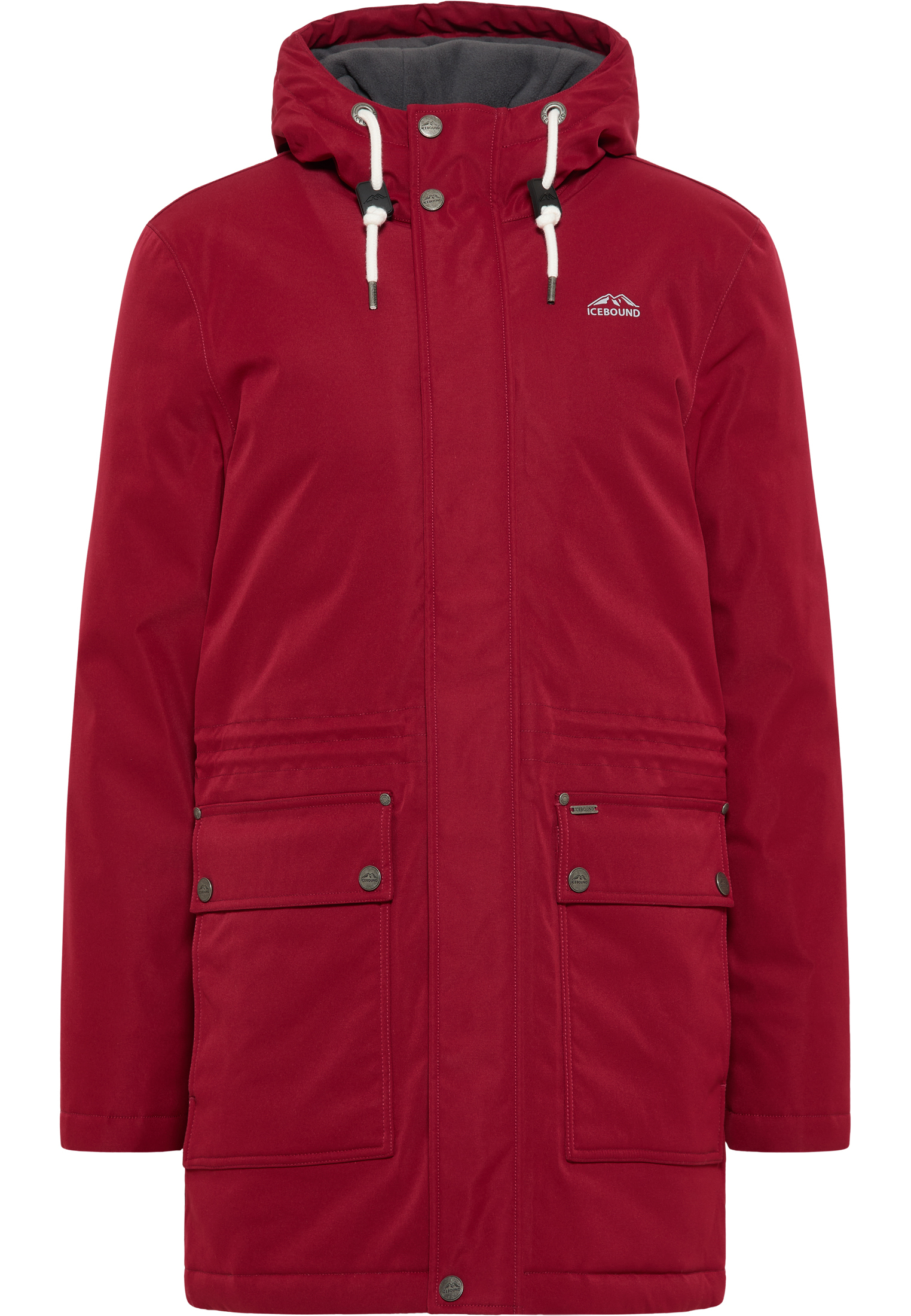 Thumbnail - ICEBOUND Winterparka Herren Dunkelrot