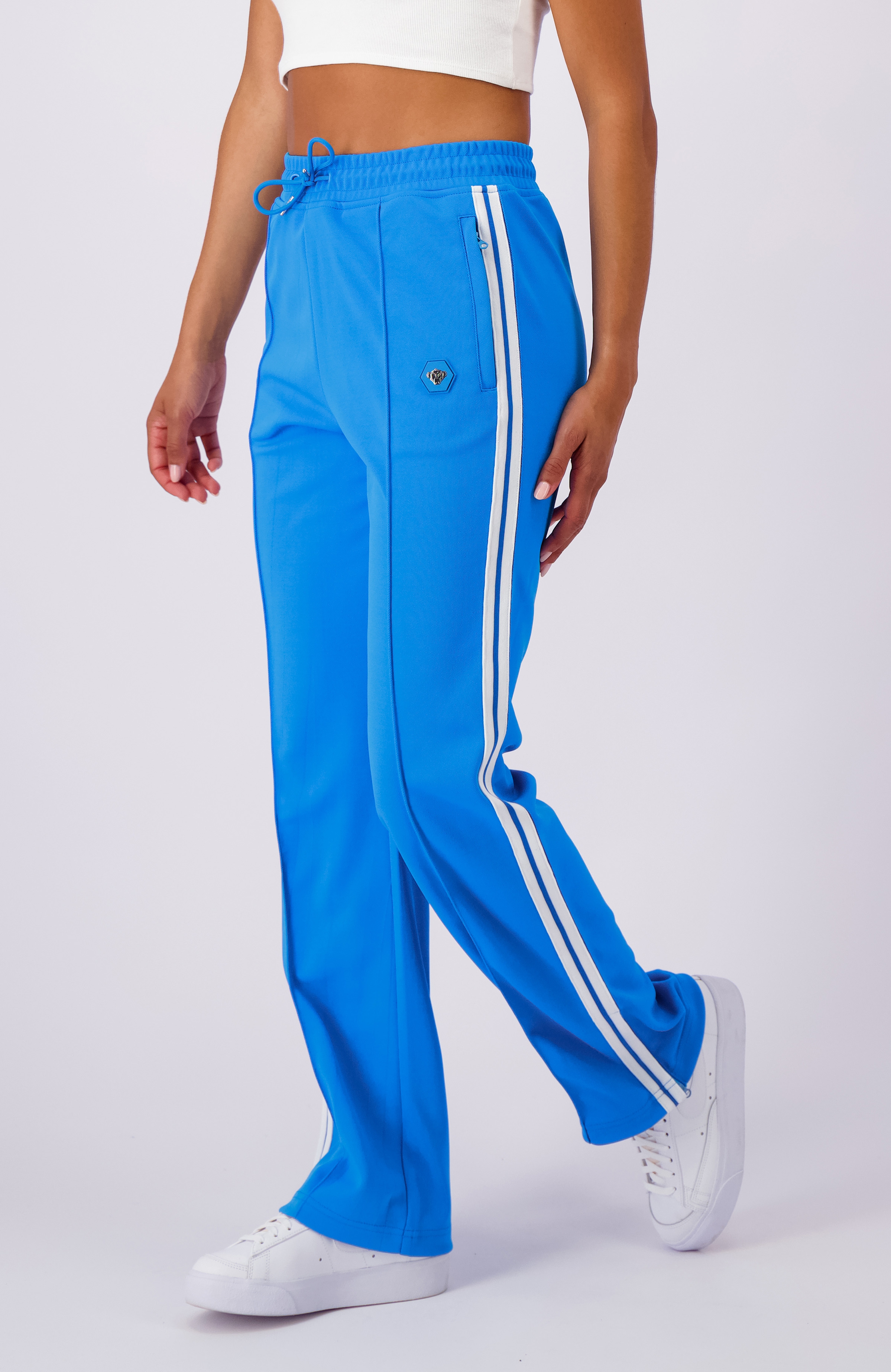 Thumbnail - Black Bananas Classic Stripe Trainingshose, Blau