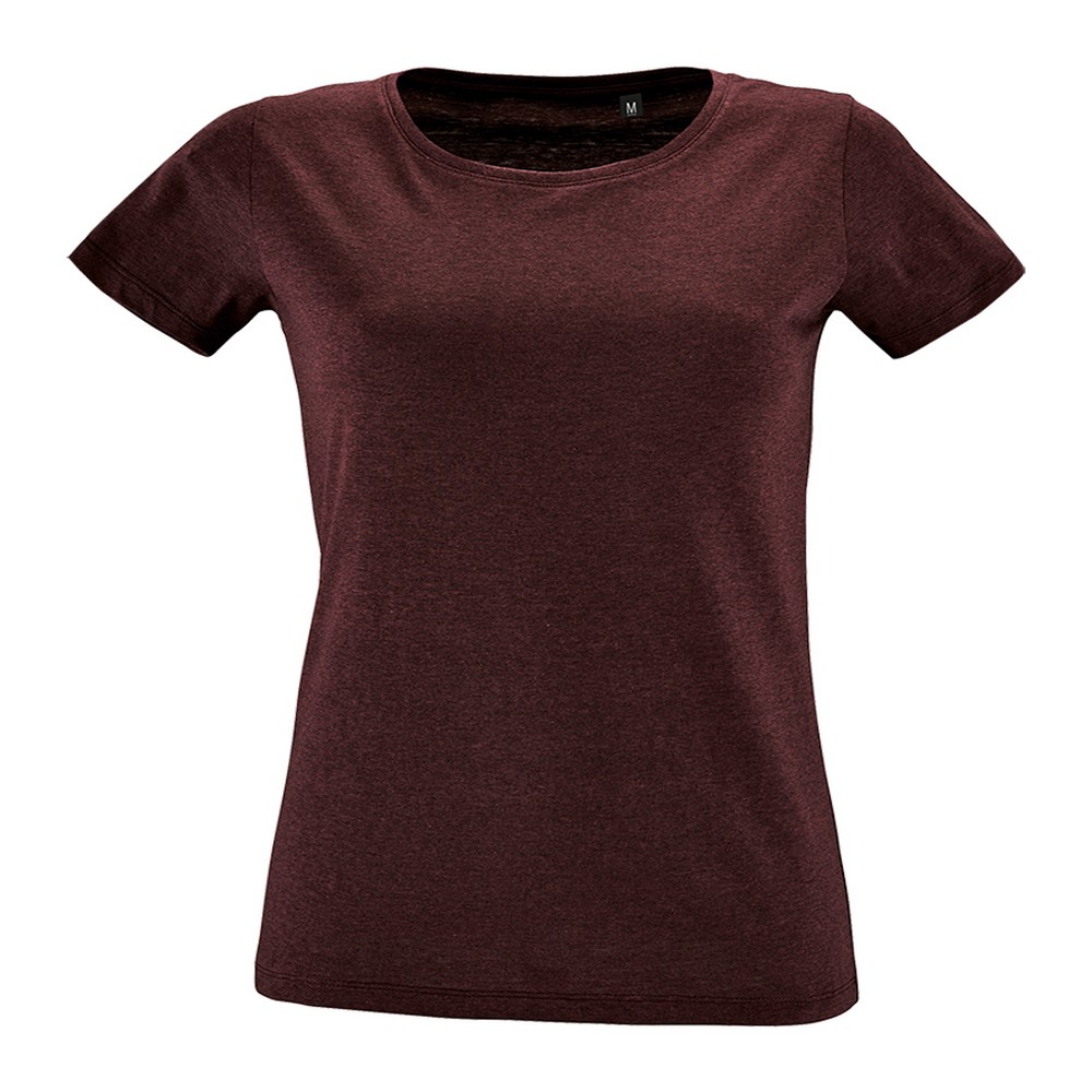 Thumbnail - SOLS Womens/Ladies Regent Fit Short Sleeve T-Shirt (Heather Oxblood)