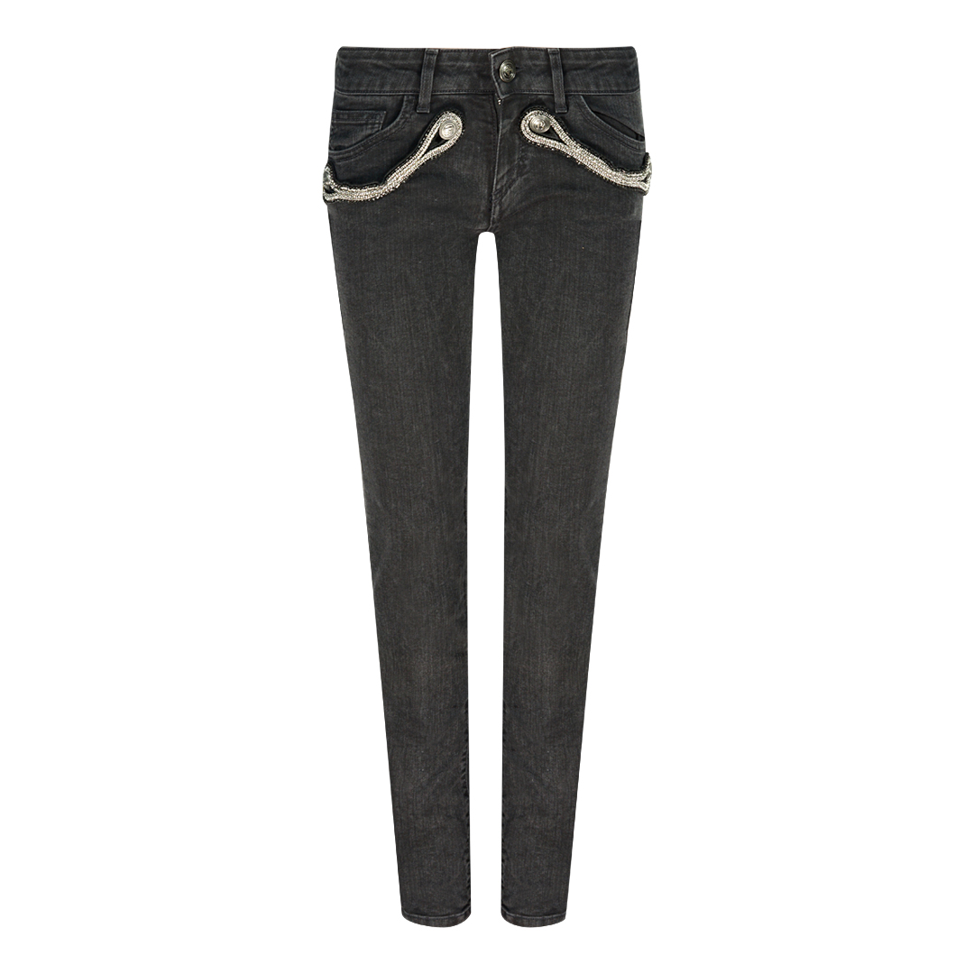 Thumbnail - Balmain FP5364J935B Schwarze Jeans
