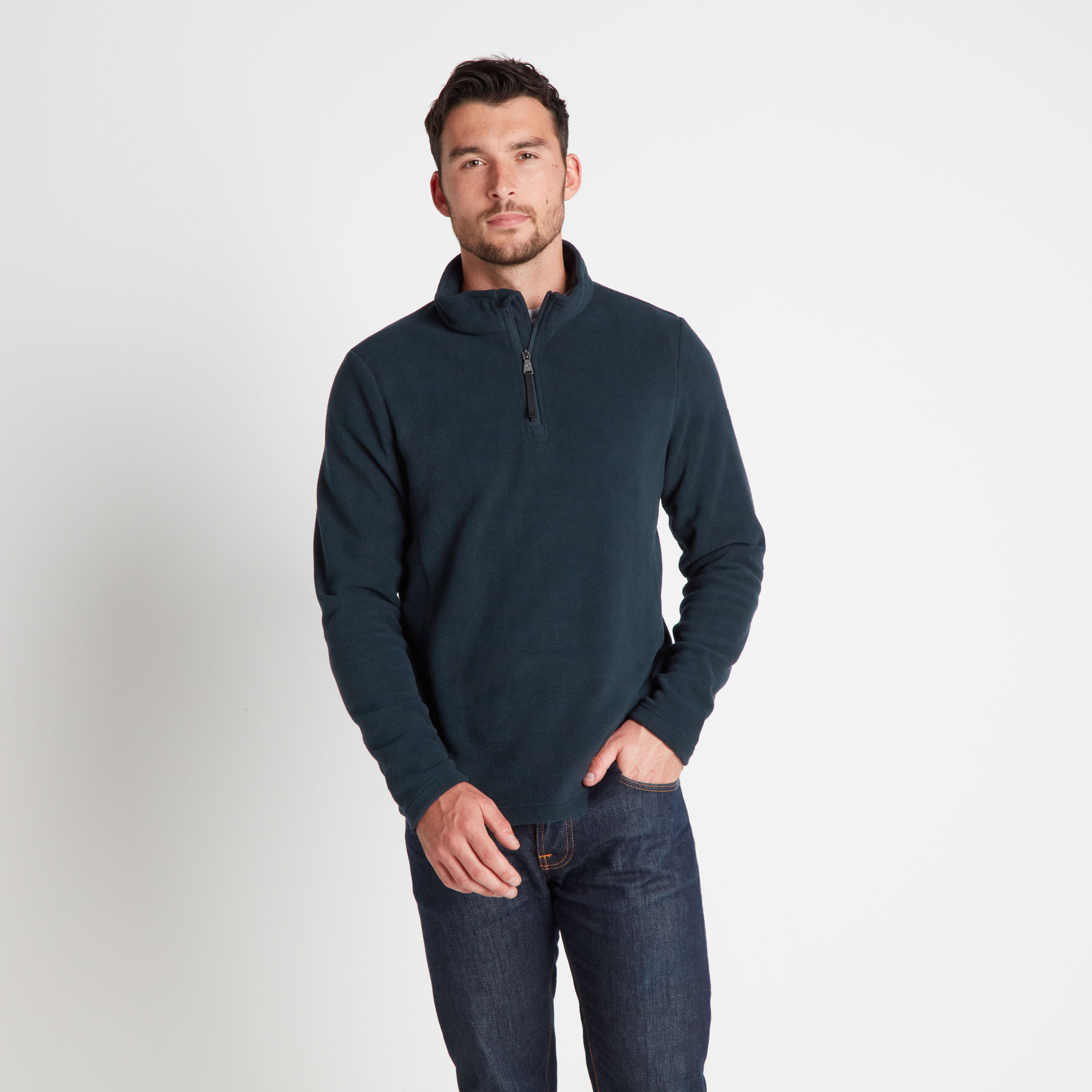 TOG24 Revive Mens Quarter Zip Fleece Dark Indigo - Blue - Size 6XL