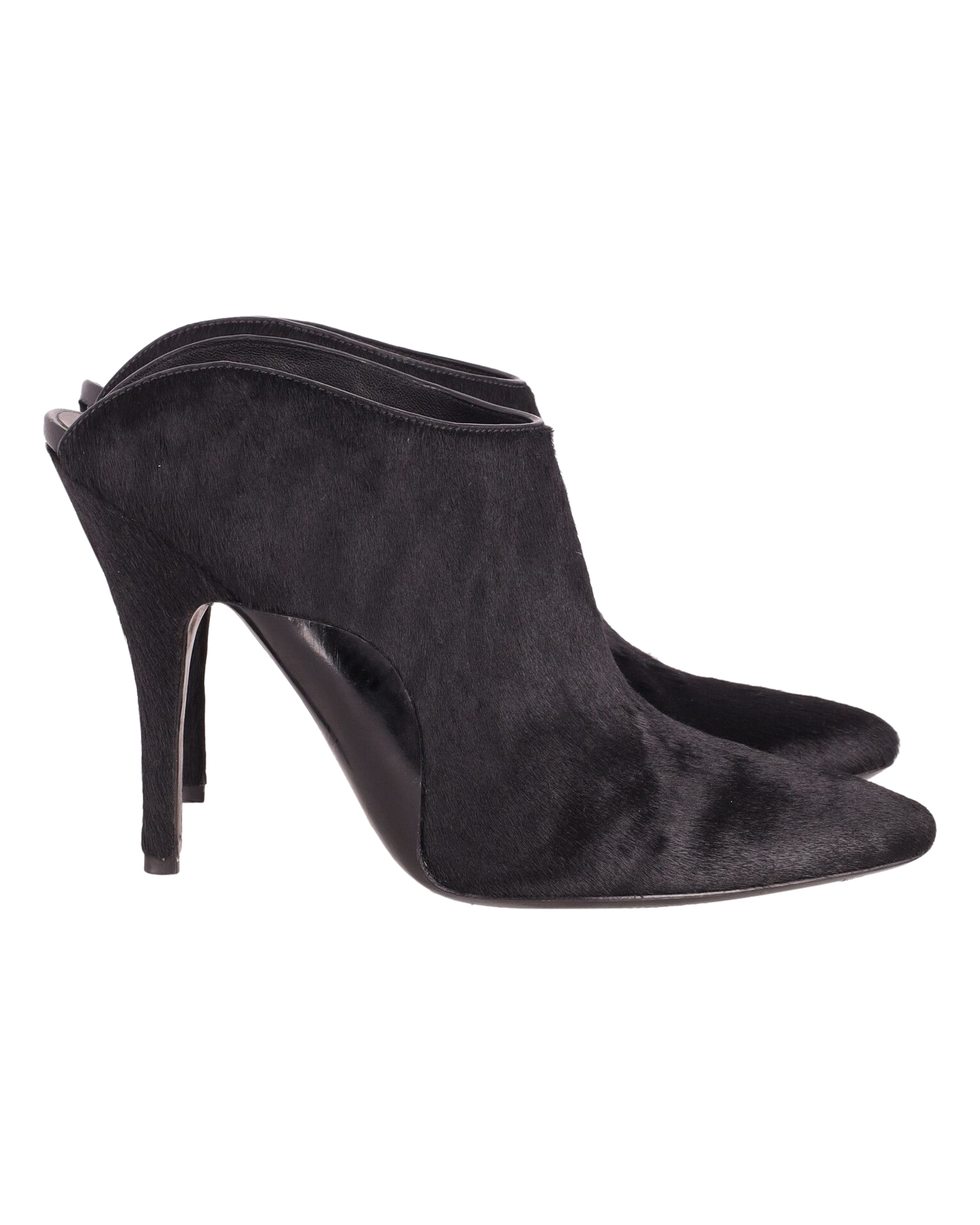 Alexander Wang Miranda Pony Mules i svart ull