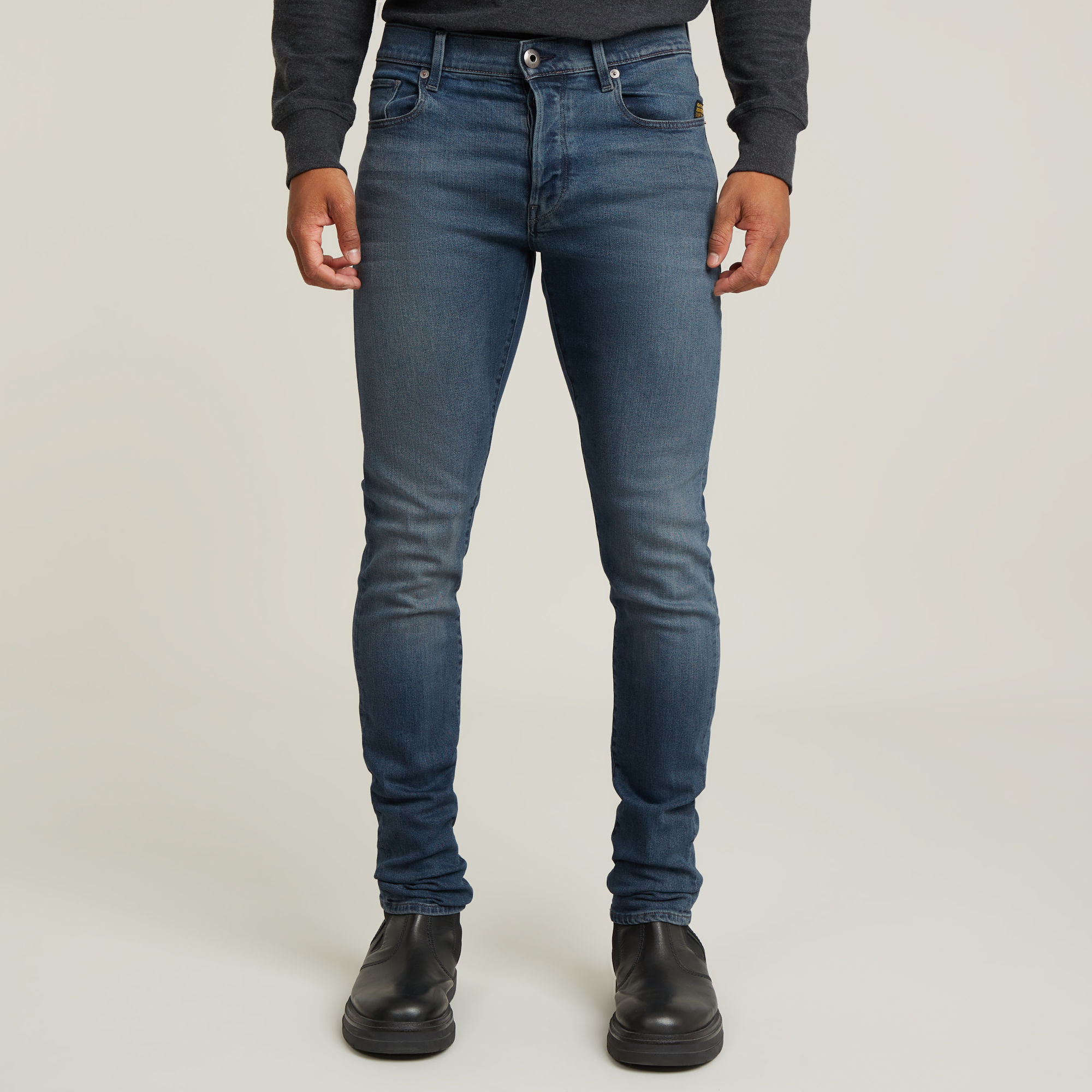 G Star Raw Mens G-Star RAW 3301 Slim Jeans - Navy Cotton - Size 28W/30L