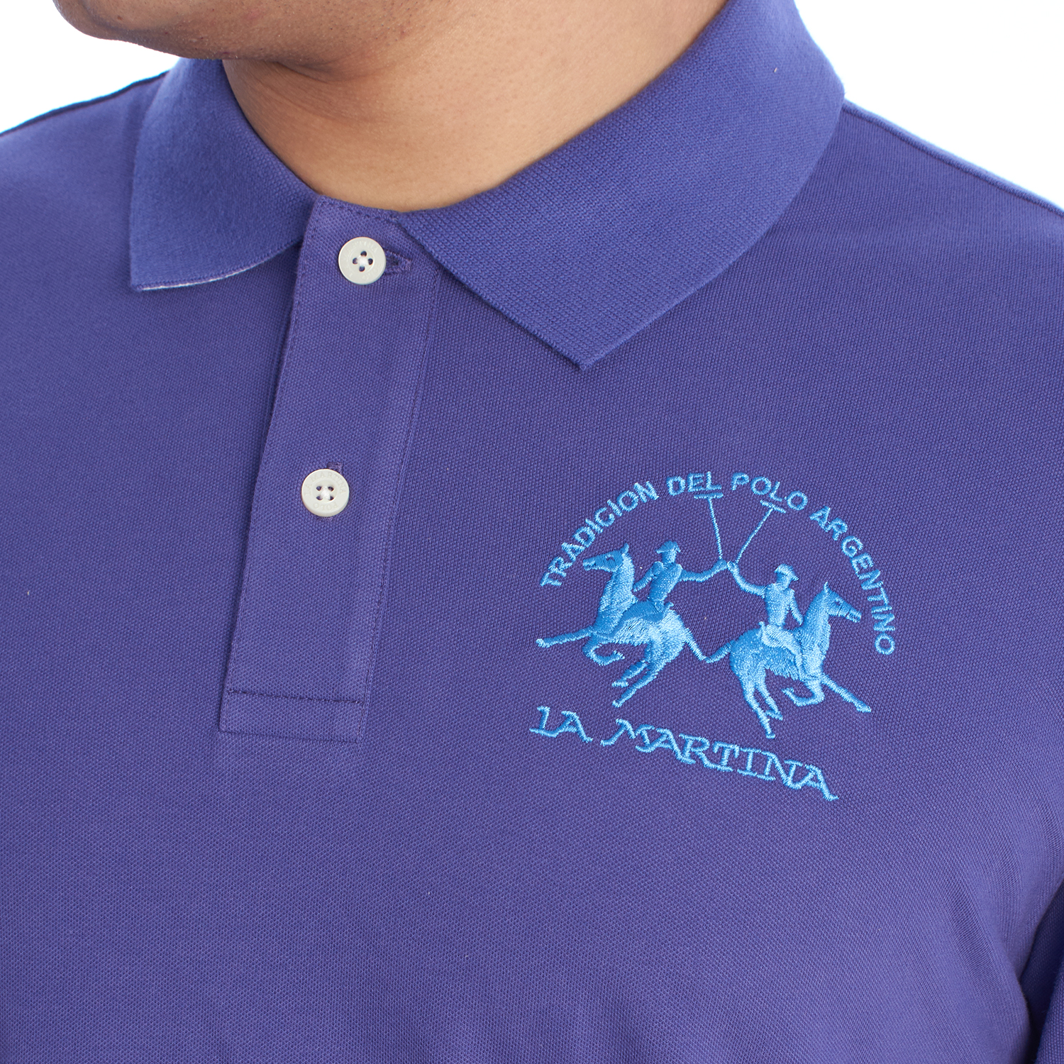 LA MARTINA Regular Fit Kortärmad Polo för män YMP001-PK001 pikéer herr – bild 2