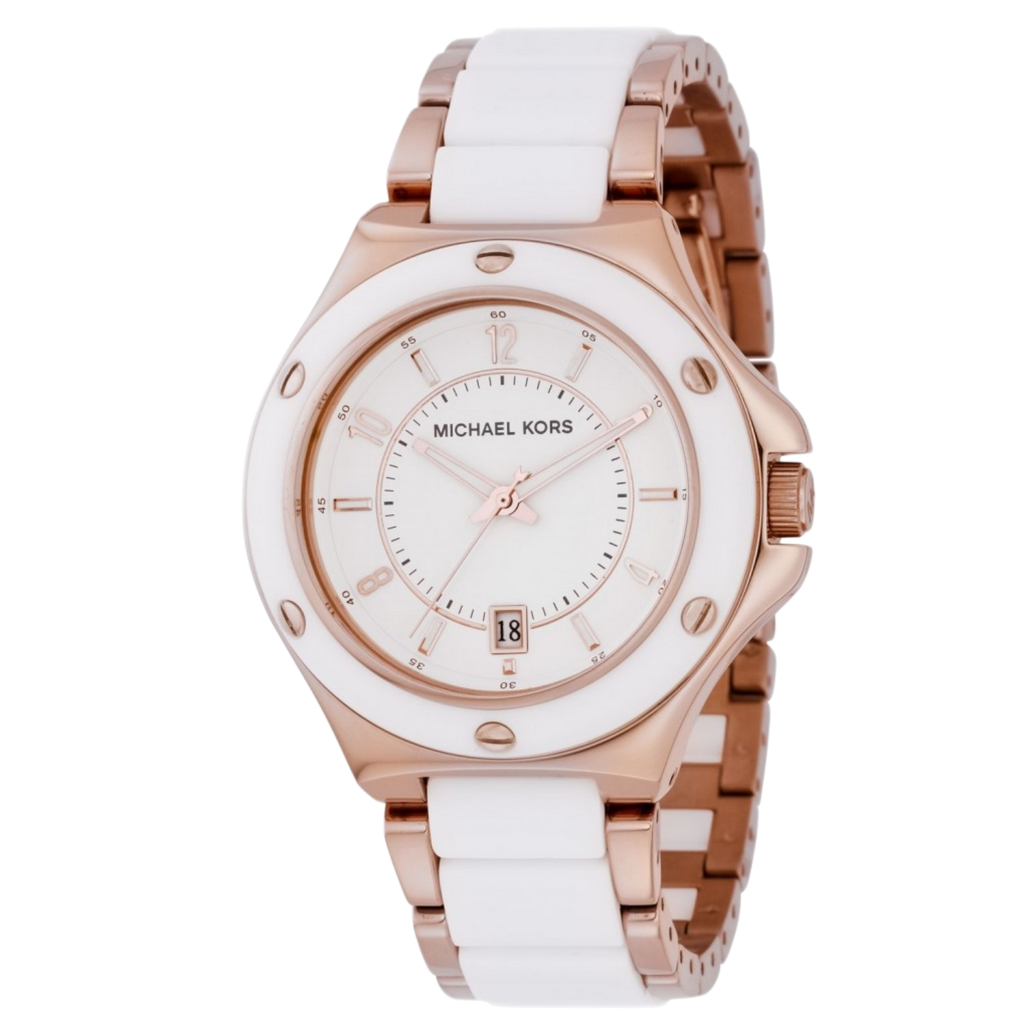 Michael Kors Damenuhr Quartz Gold Rose Weiß
