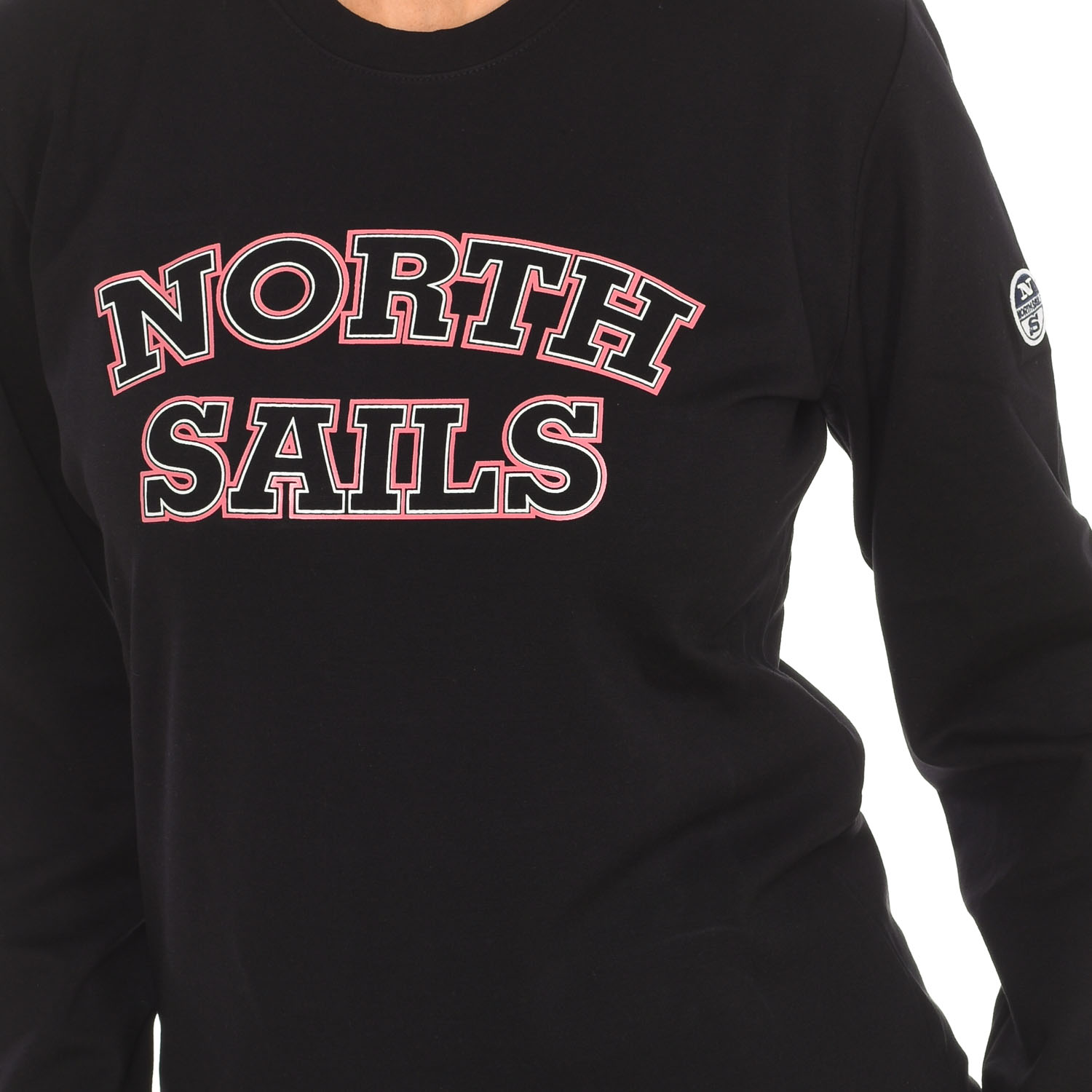 Långärmad sweatshirt med rund halsringning för kvinnor 9024210 2