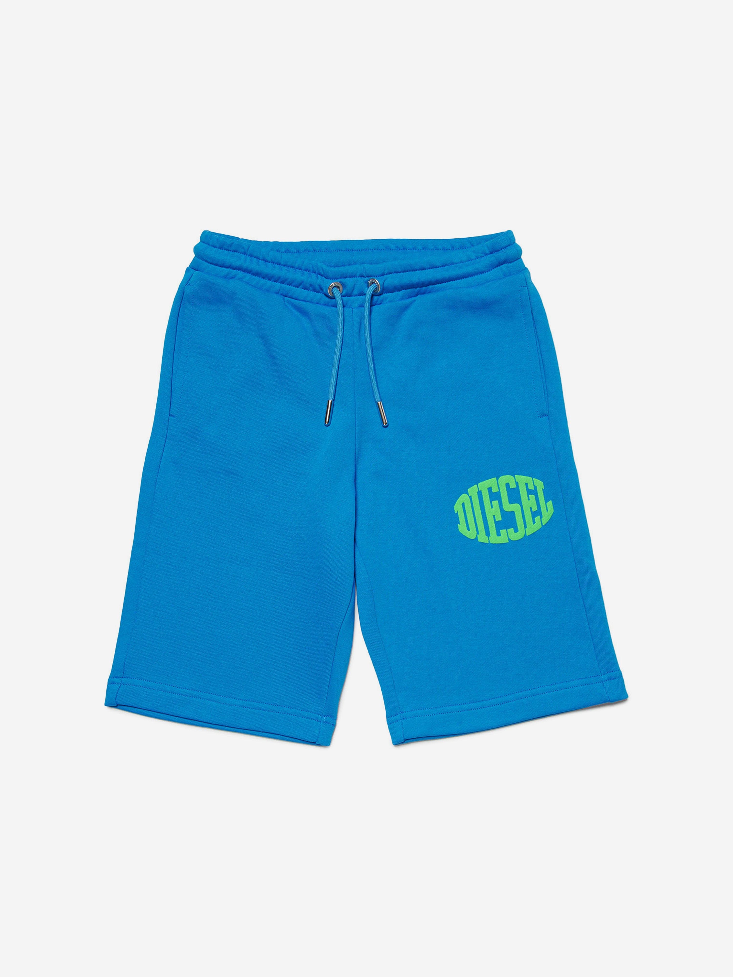 Diesel Jongens Logo Shorts in Blauw