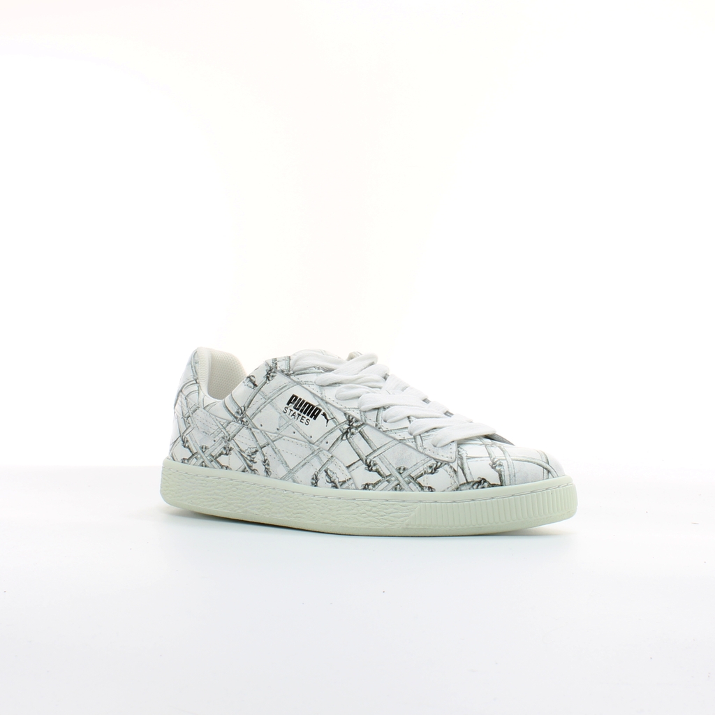 Puma States x Swash London Bones Vit Läder Herrar Snörning Träningsskor 360710 01 – bild 2