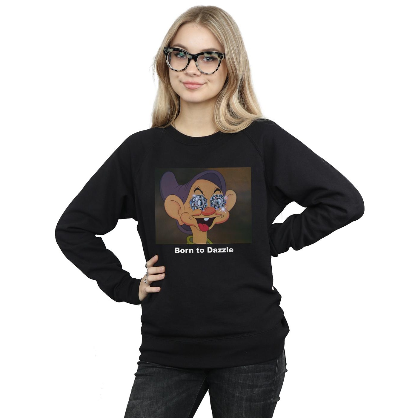 Disney Womens/Ladies Dopey Born To Dazzle Sweatshirt (Black) dam – bild 2
