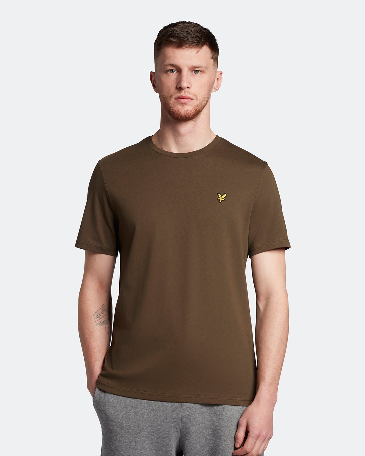 Thumbnail - Lyle & Scott Einfarbiges T-Shirt in Olive