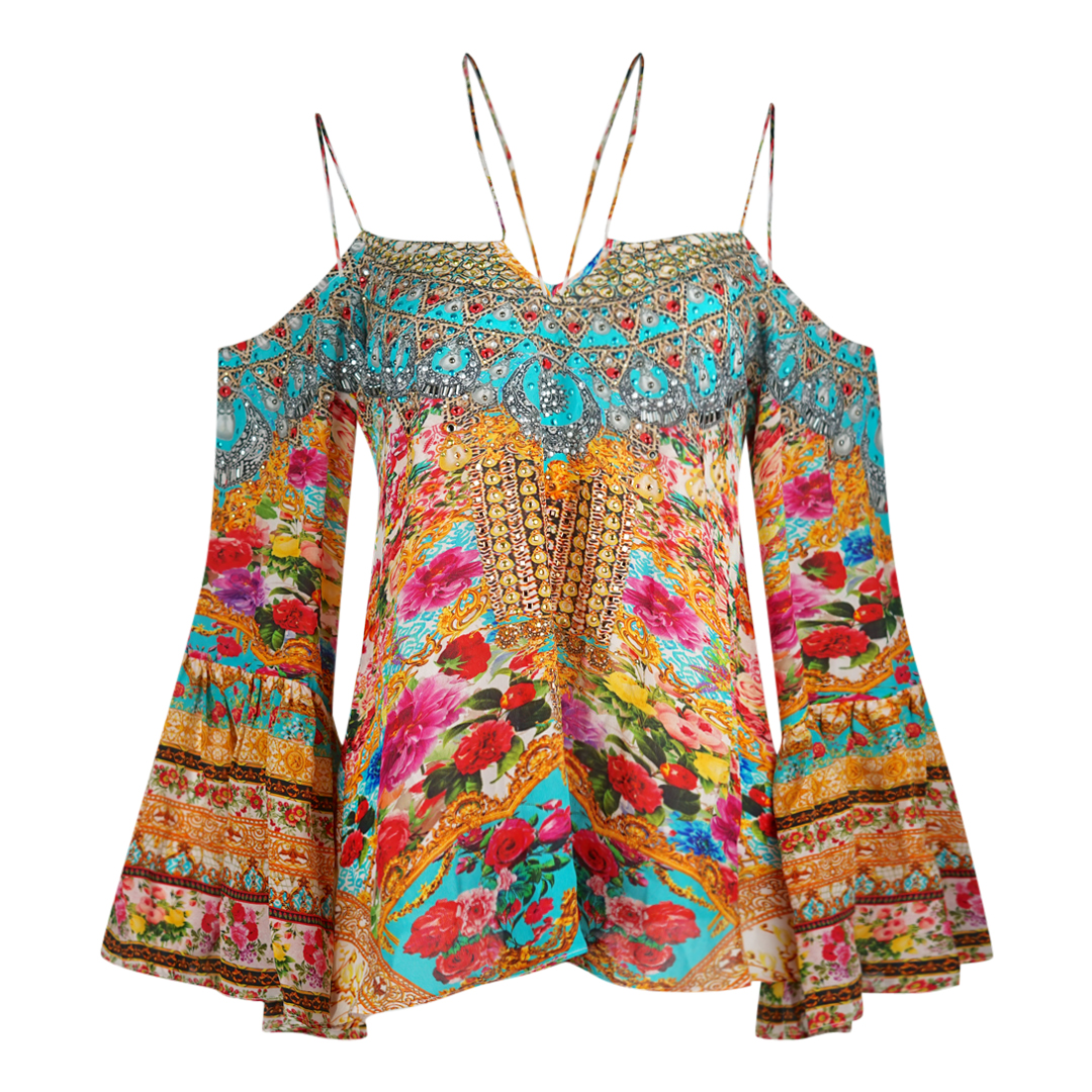 Inoa Covent Garden 1916 Multicoloured Floral Gypsy Top