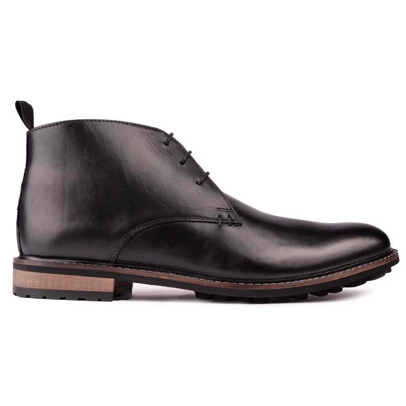 Silver Street Mens Ludgate Boots - Black Leather - Size UK 7