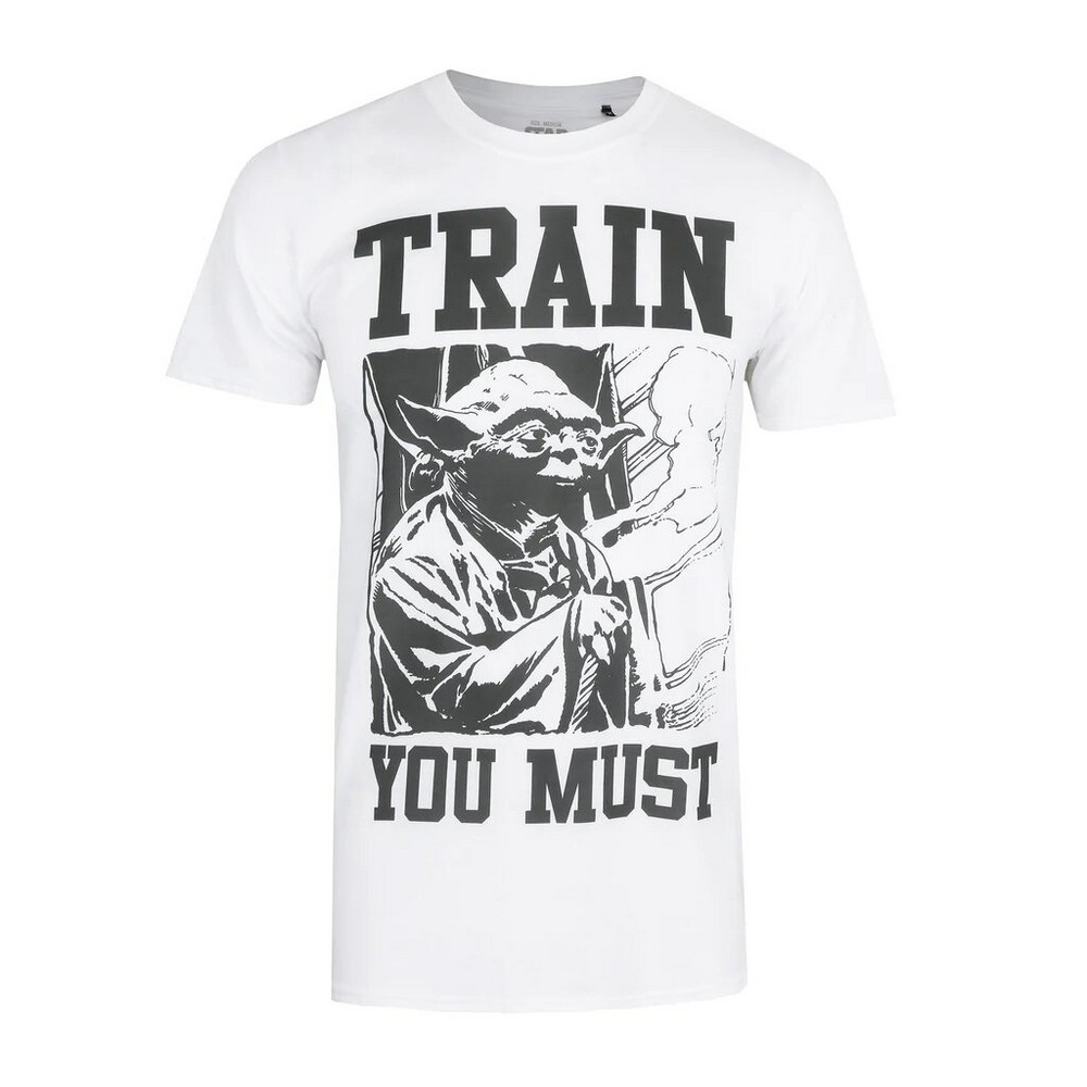 Thumbnail - Star Wars - T-shirt TRAIN YOU MUST - Homme (Blanc / Noir)
