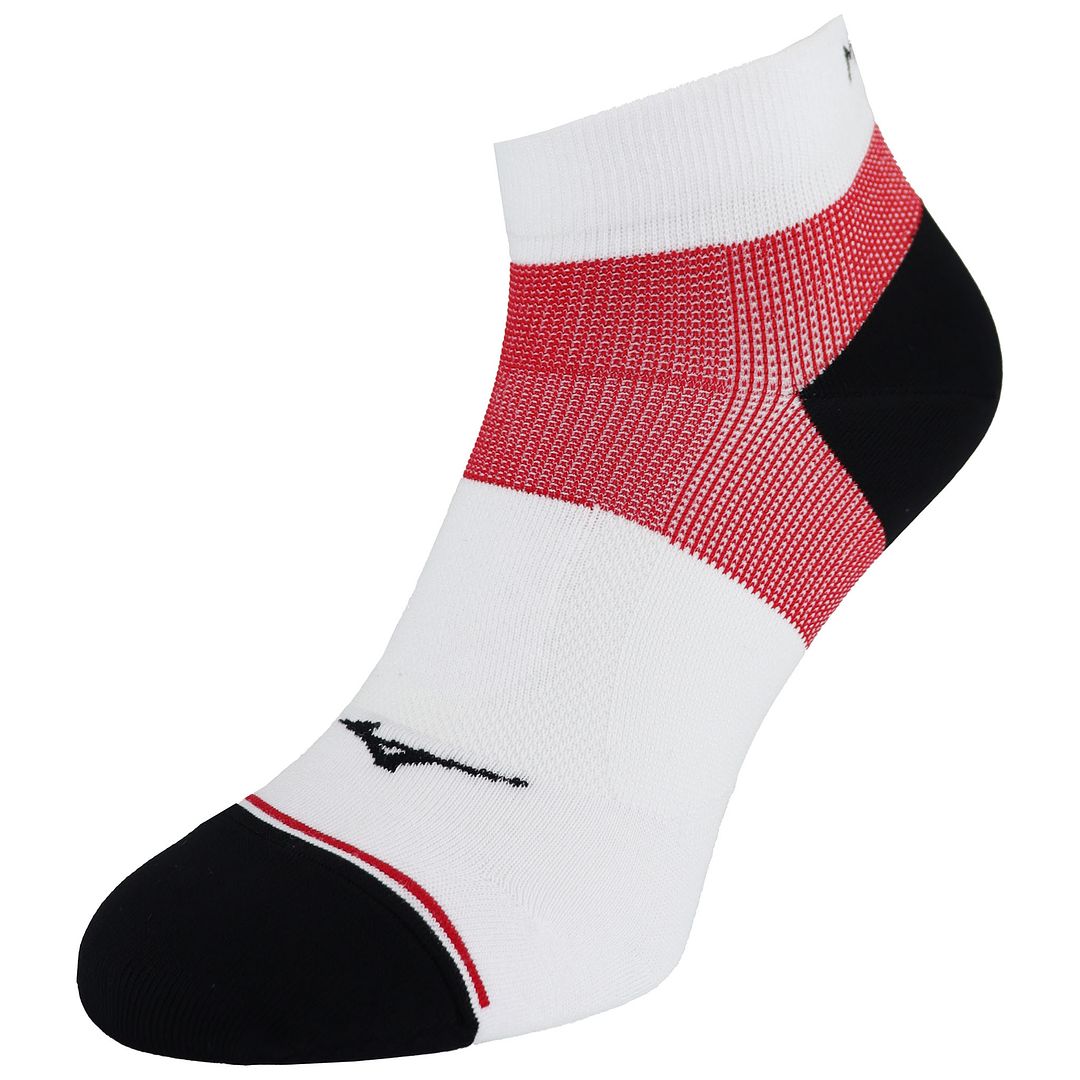 MIZUNO Support Mid Mens Vit/Röd Löparstrumpor herr – bild 2