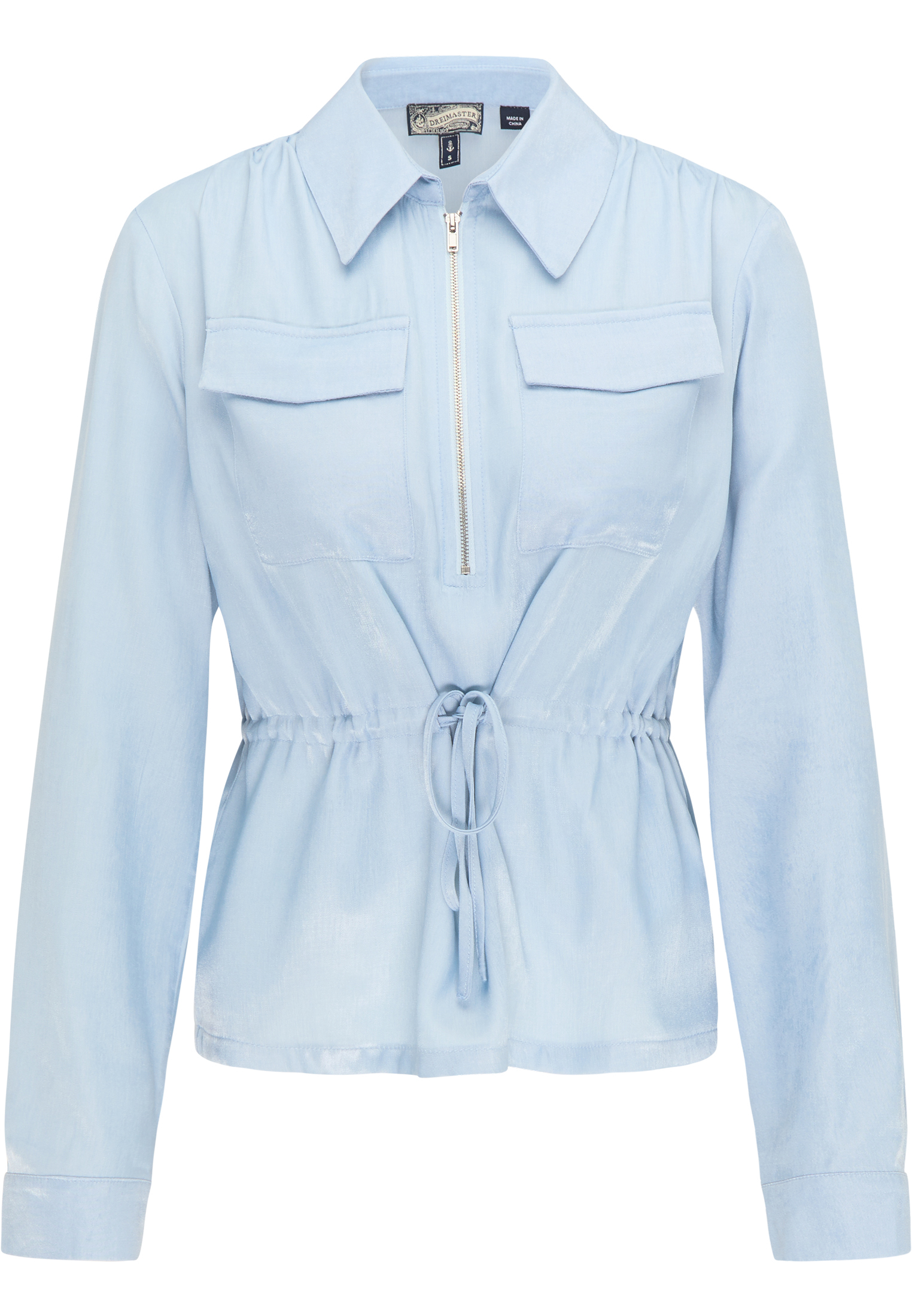 Dreimaster Blouse Dames lichtblauw