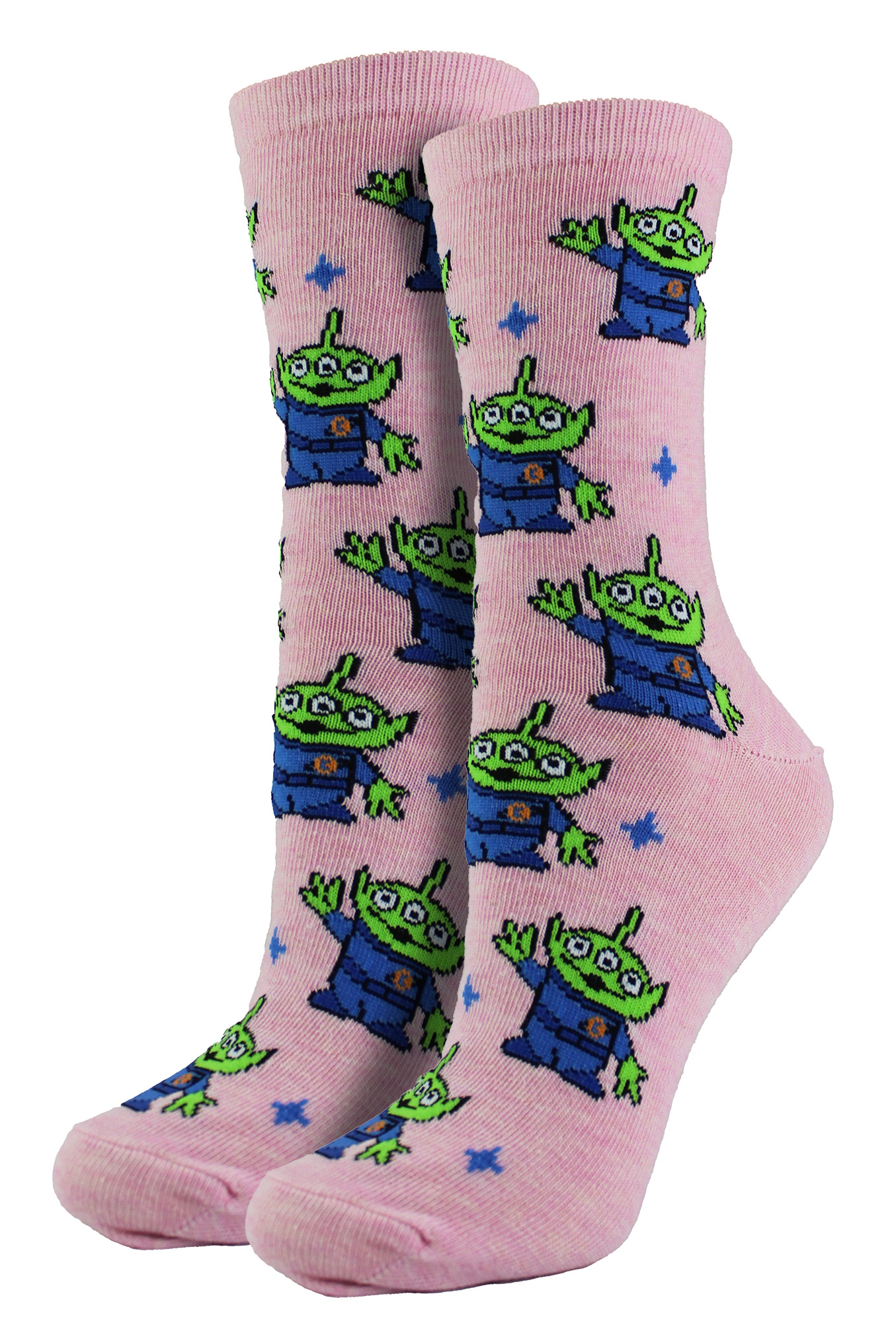 Thumbnail - Damen Toy Story Alien Socken | Funny Assorted Fancy Novelty Dress Socken | Toy Story Geschenke - Alien