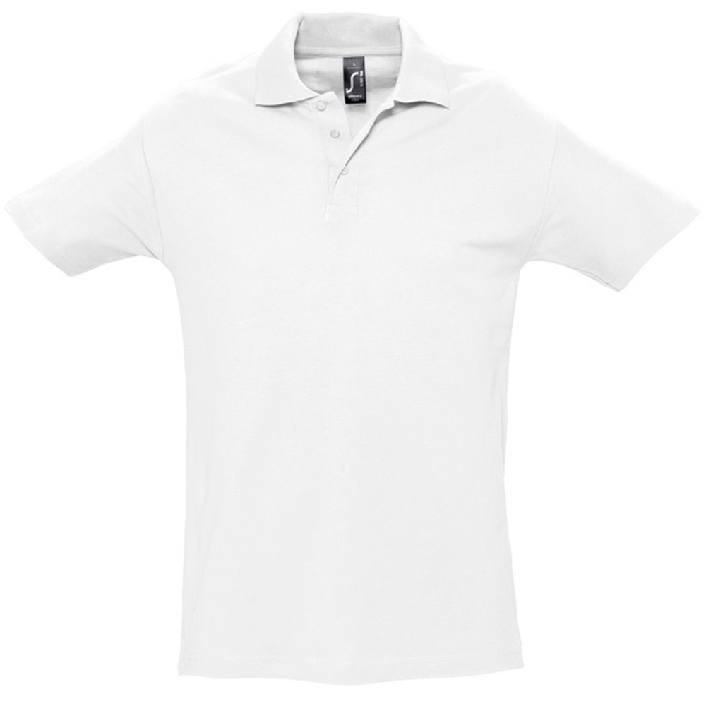 SOLS Mens Spring II Short Sleeve Heavyweight Polo Shirt (White) Cotton - Size 3XL
