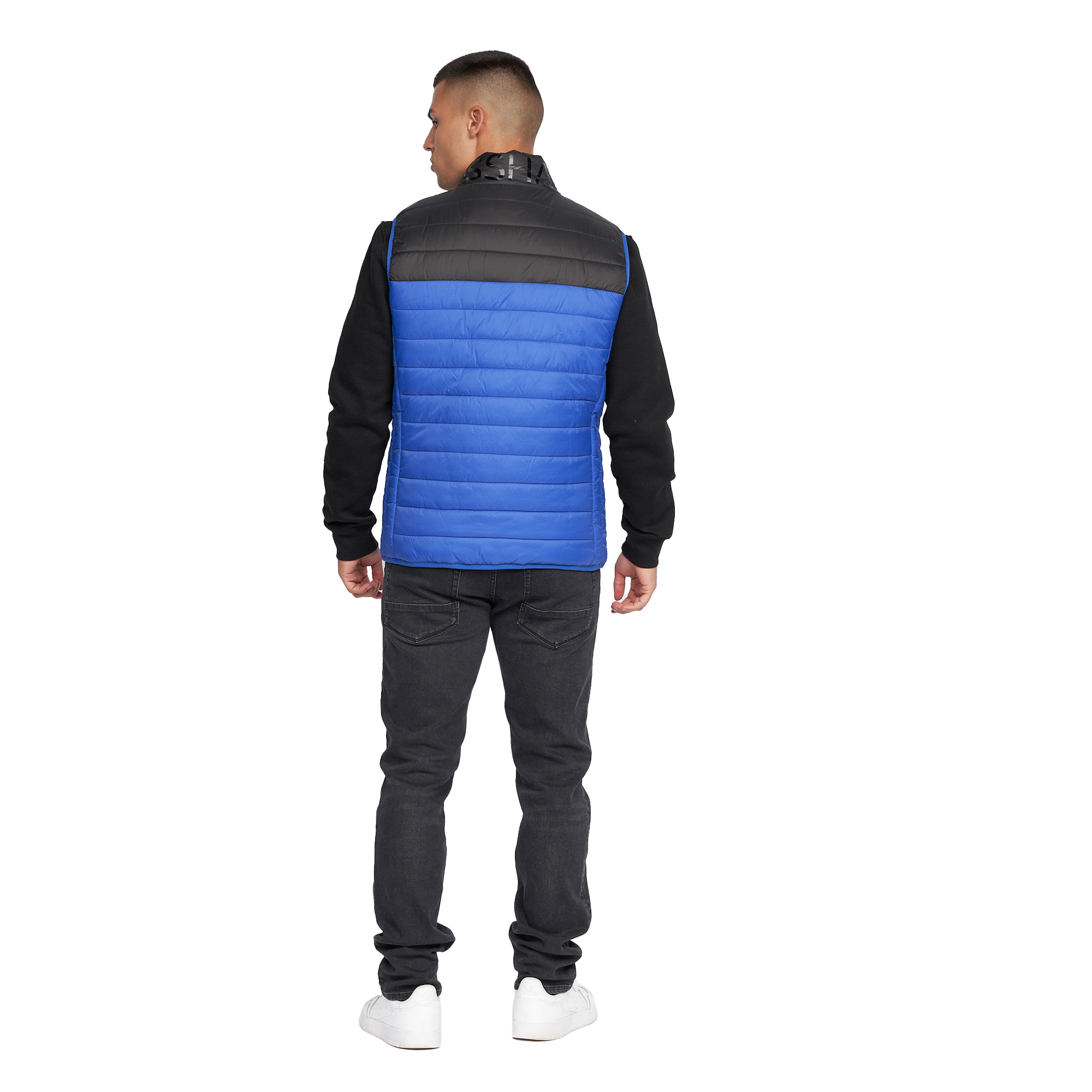 Crosshatch Mens Presnell Gilet med hög hals (Blå) västar herr – bild 2