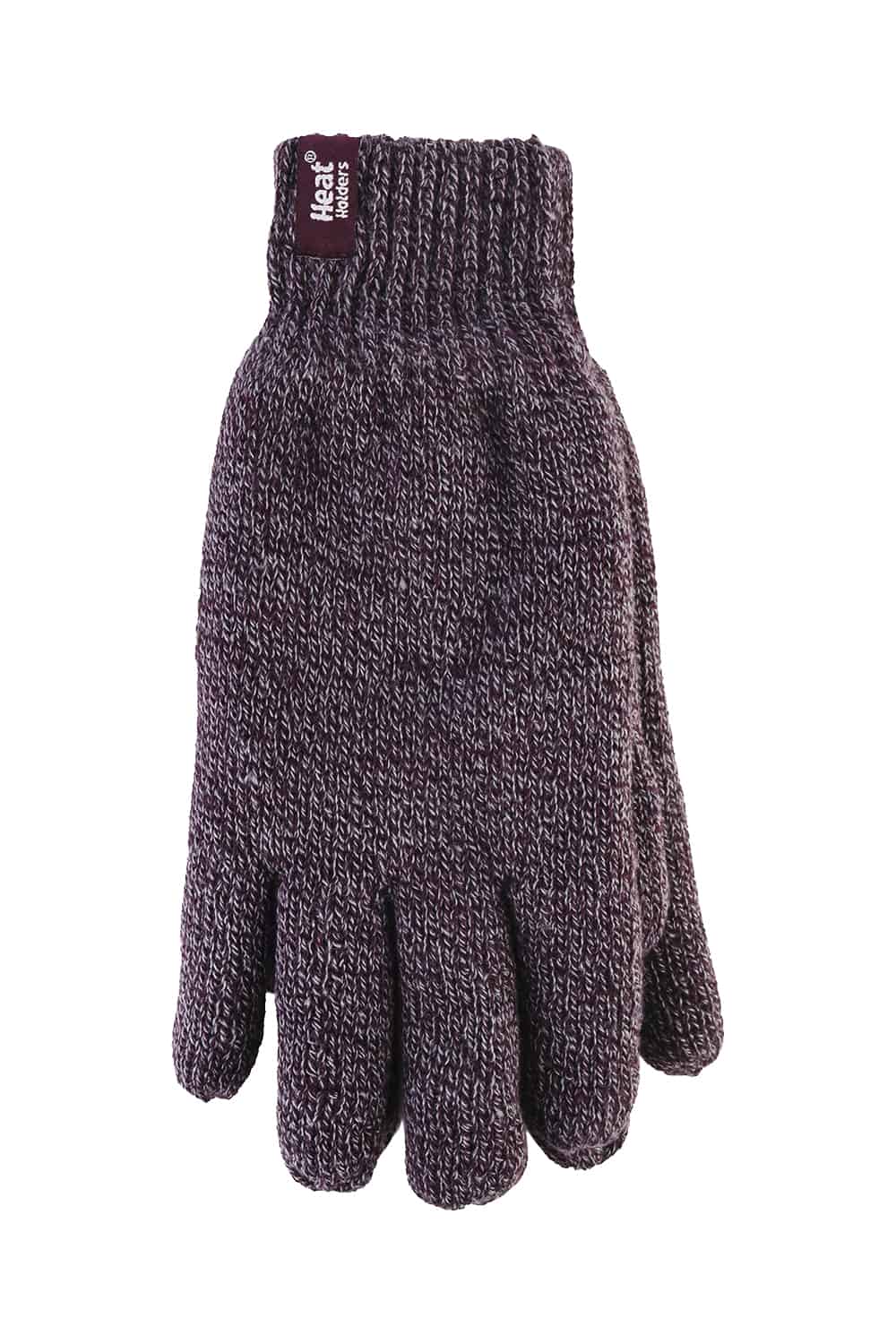 Heat Holders Mens Fleece Lined Warm Gloves For Winter - Burgundy - Size X-Small/Small