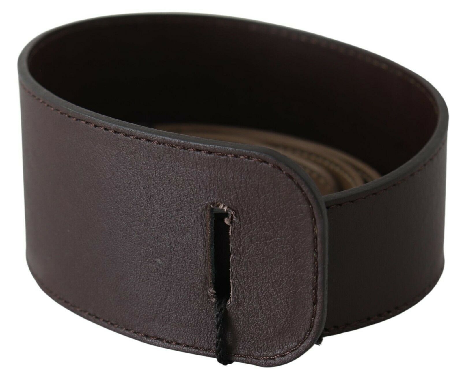 Thumbnail - GF Ferre Ceinture large en cuir véritable marron avec logo pour femme