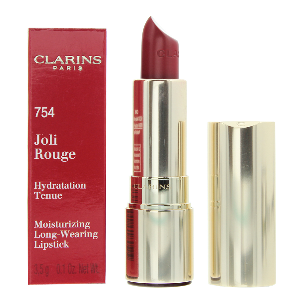 Clarins Womens Joli Rouge Moisturising Long Wearing Lipstick 3.5g 754 Deep Red - One Size