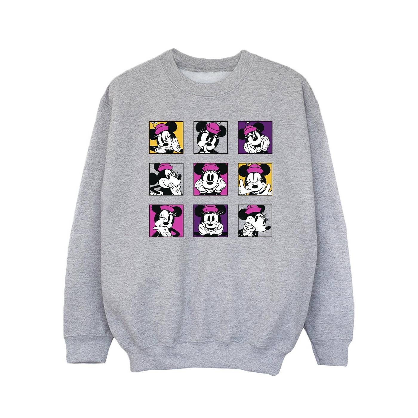 Thumbnail - Disney - "Minnie Mouse Squares" Sweatshirt für Mädchen (Grau)