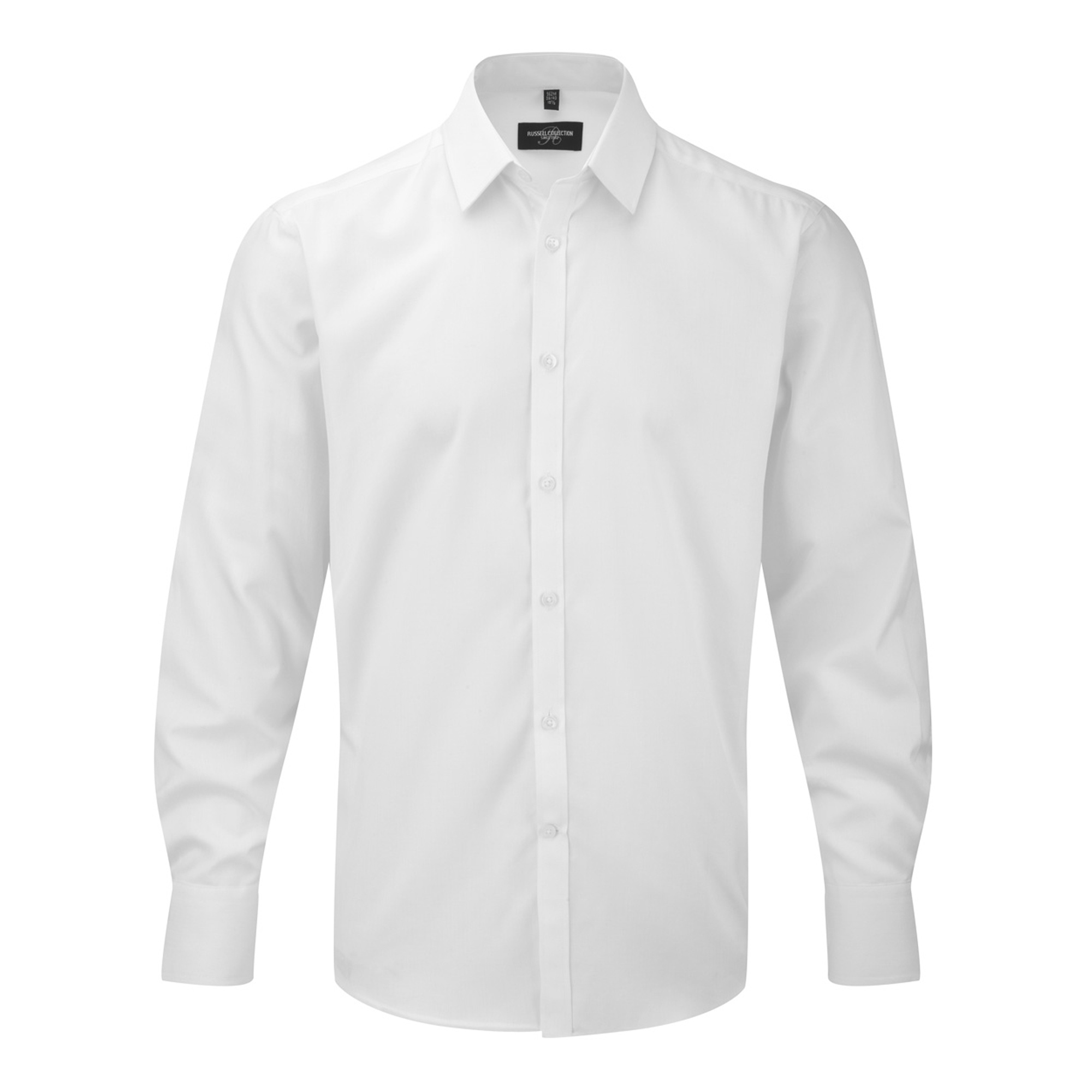 Russell Athletic Mens Herringbone Long Sleeve Work Shirt (White) - Size 19.5 inch