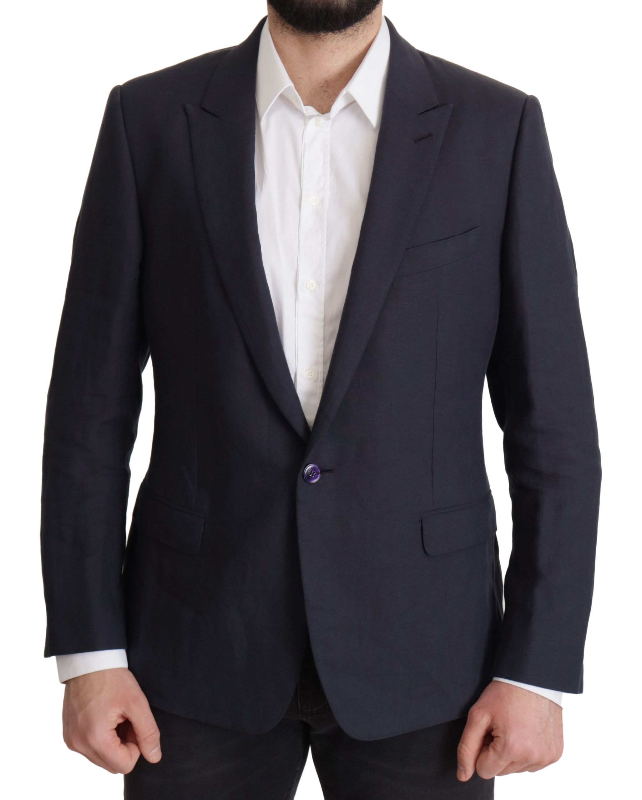 Dolce & Gabbana Dunkelblau ALTA SARTORIA Jacke Mantel Herren Blazer