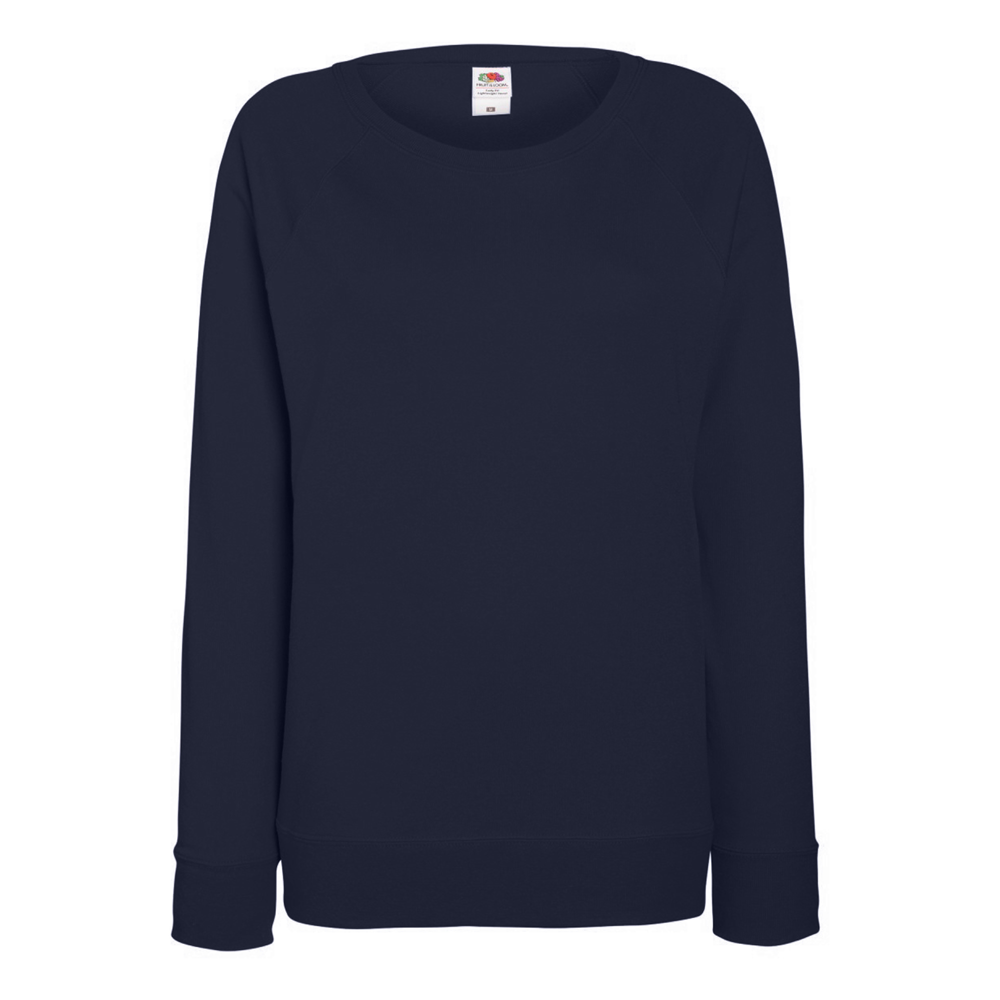 Thumbnail - Fruit OF The Loom Damen Raglan Sweatshirt (Marineblau)