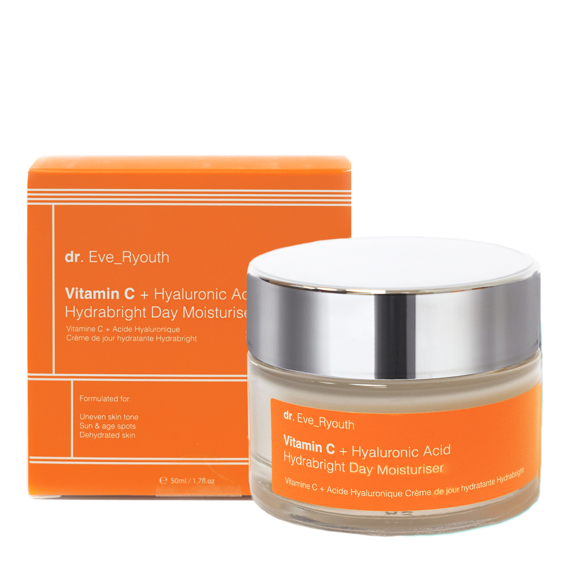 Dr. Eve_Ryouth Unisex Vitamin C + Hyaluronic Acid Hydrabright Day Moisturiser 50ml - Cream - One Size