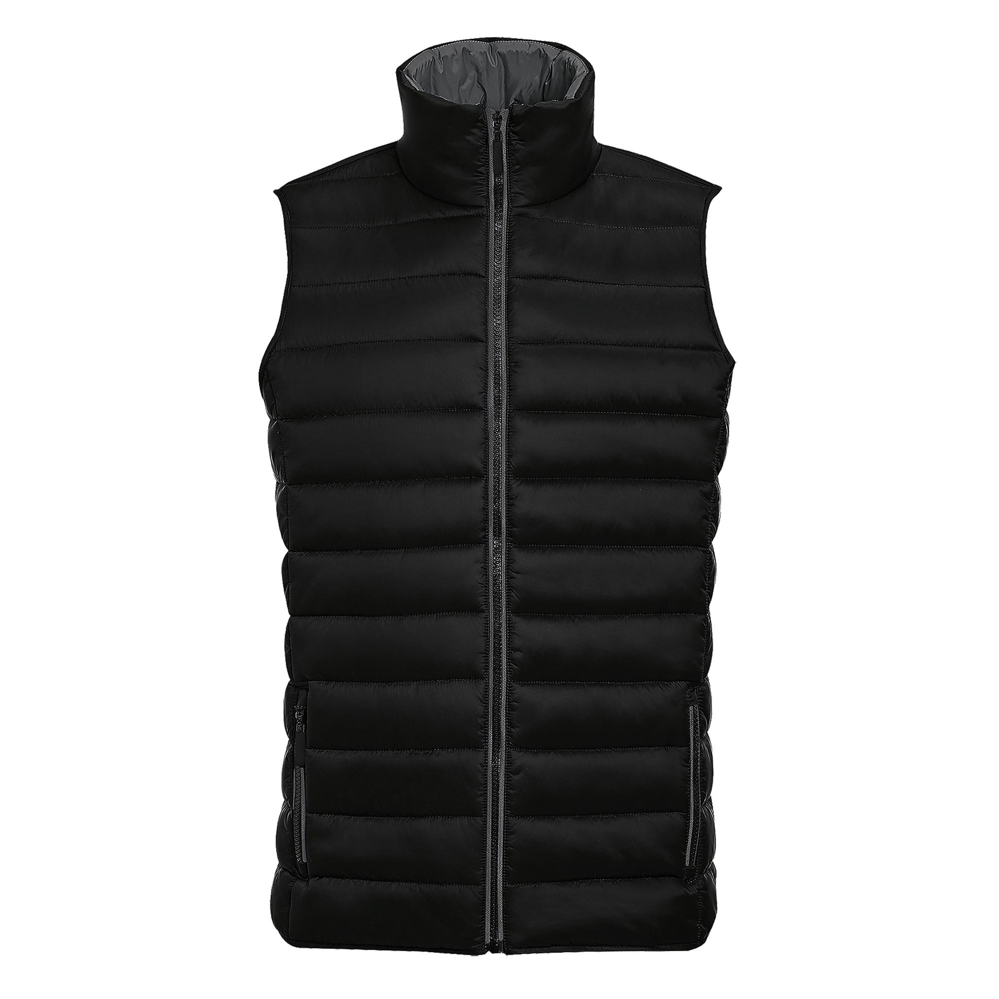 SOLS Mens Wave Stepp Bodywarmer/Weste wasserabweisende (Schwarz)