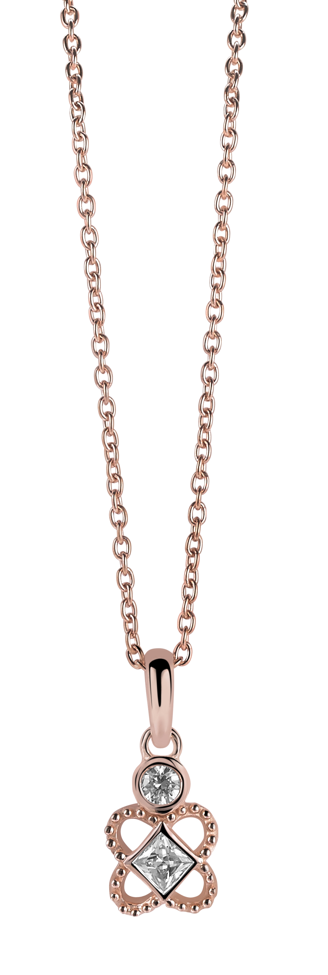 Thumbnail - Orphelia Damen-Kette aus 925er Sterlingsilber mit Anhänger – Rosé ZH-6032/1