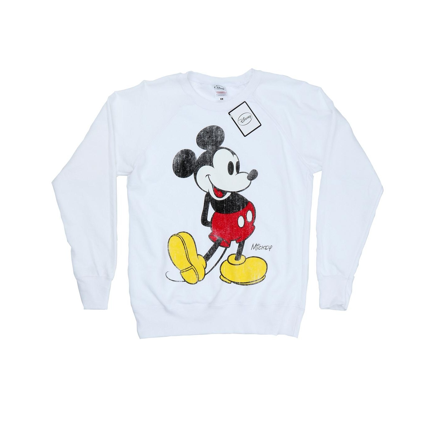 Thumbnail - Disney Damen/Damen Mickey Mouse Classic Kick Sweatshirt (Weiß)