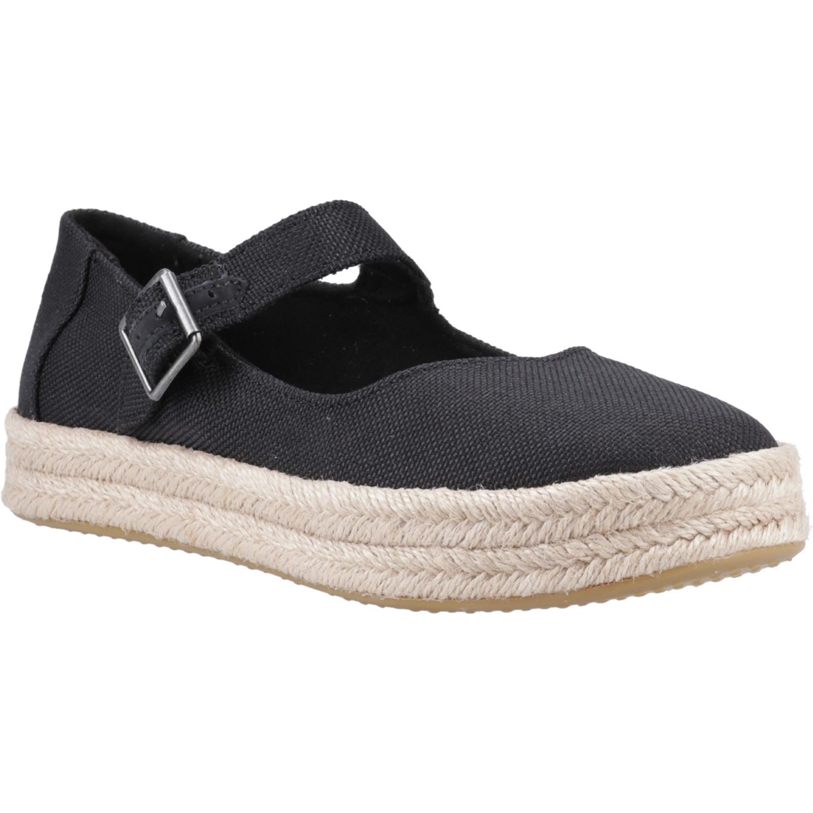 Thumbnail - TOMS Carolina Mary Jane Polyester Damen Espadrilles in Schwarz