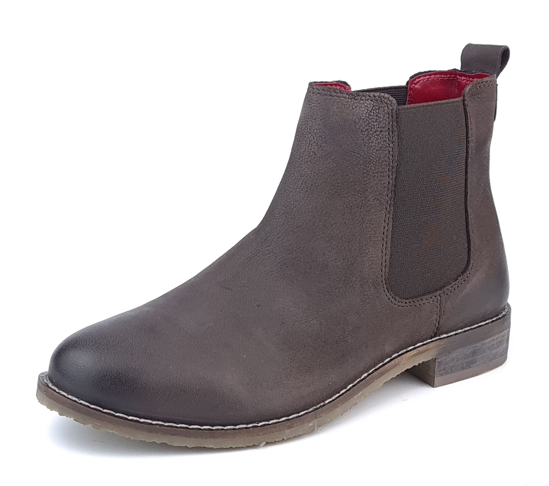 Frank James Aintree Soft Nubuck Leather Brown Womens Chelsea Boots - Size UK 4