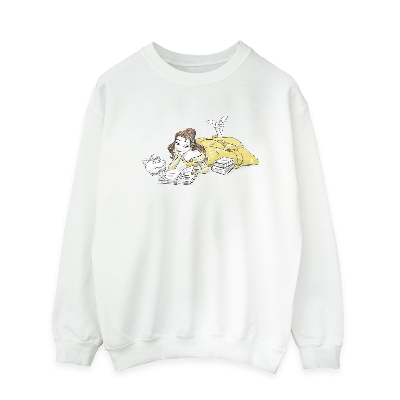Disney - Sweat BEAUTY AND THE BEAST BELLE READING - Homme (Blanc)