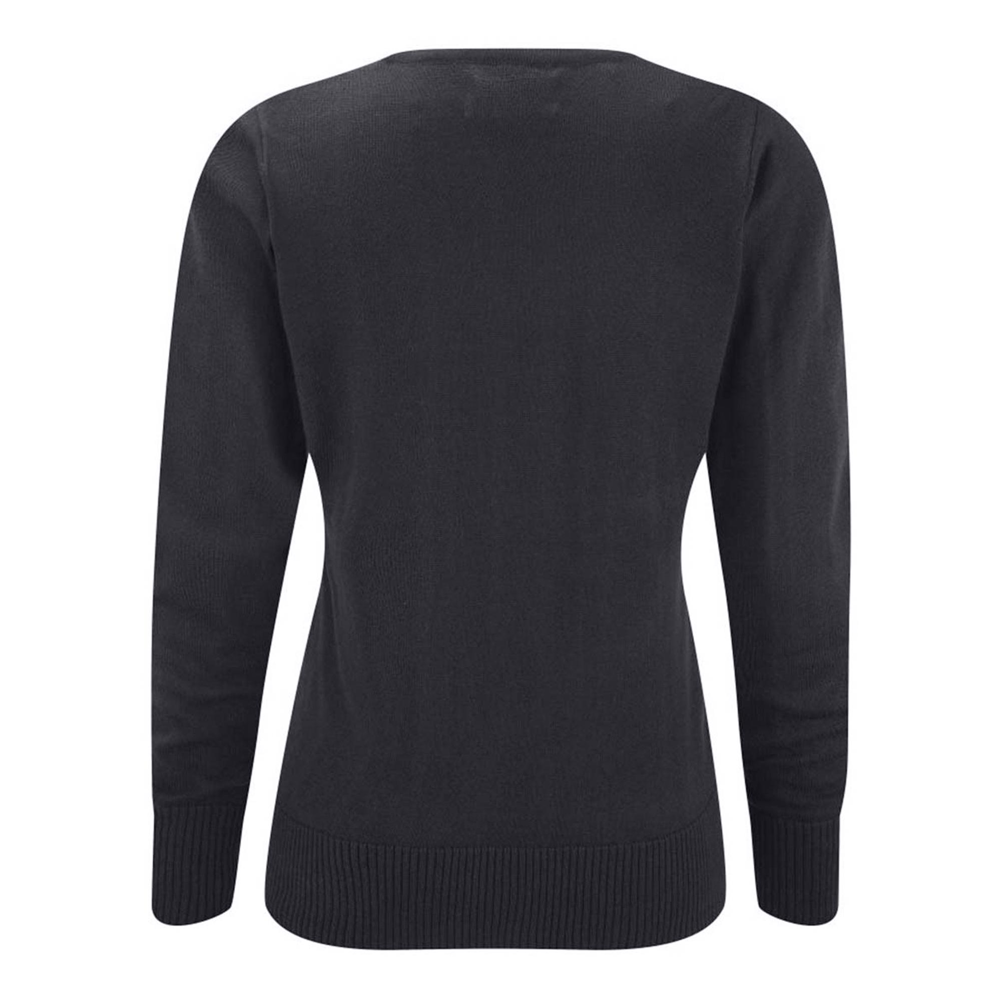 Russell Athletic Russell Collection Ladies/Womens V-neck Knitted Cardigan (Charcoal Marl) dam – bild 2