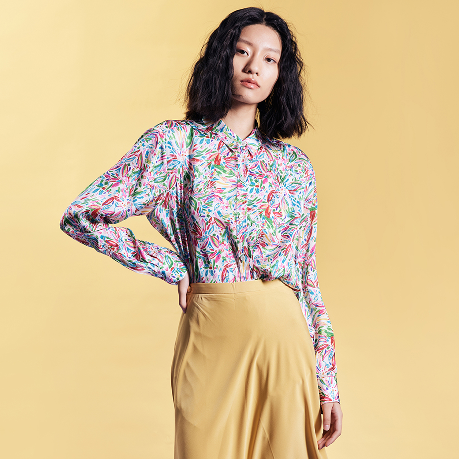 S & J Weekends Blus med Liberty-tryck dam – bild 2