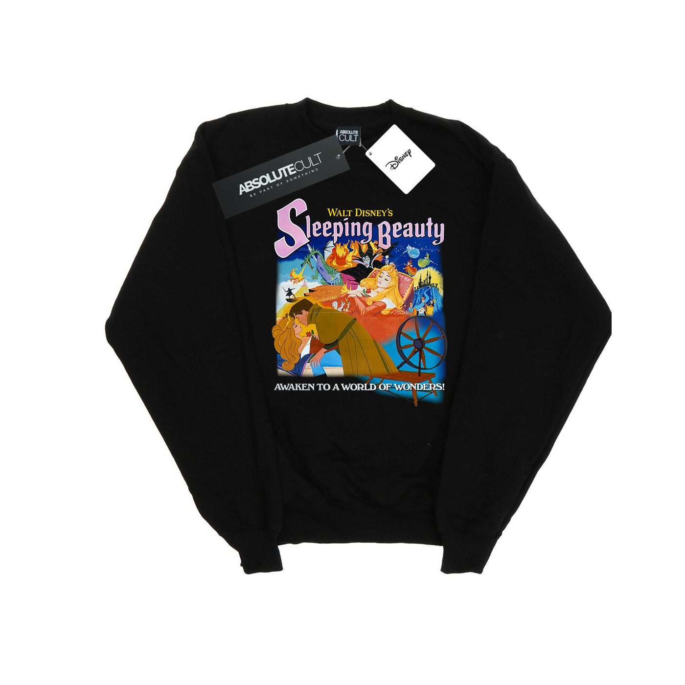 Thumbnail - Disney - "Sleeping Beauty Collage Poster" Sweatshirt für Mädchen (Schwarz)