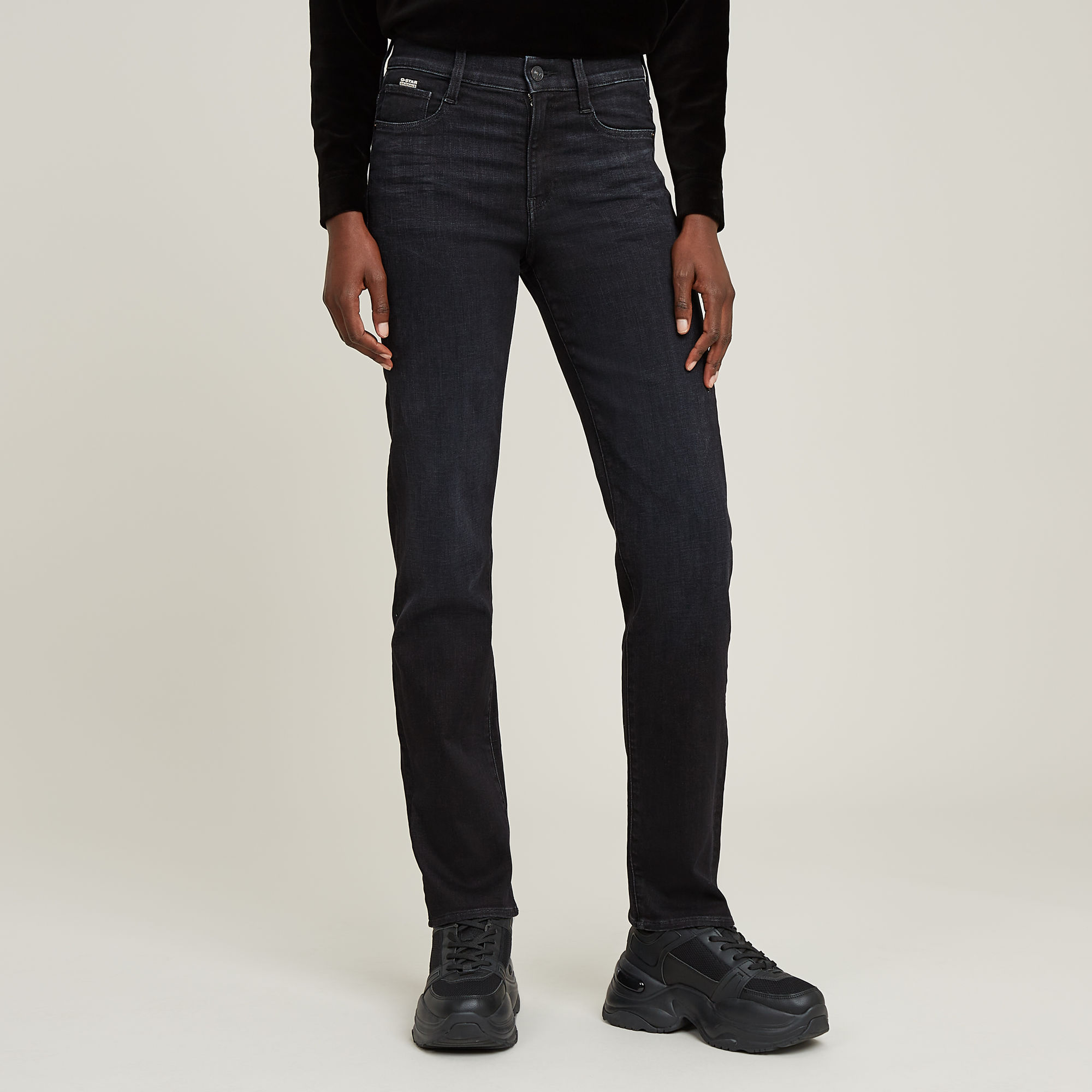 G Star Raw Womens G-Star RAW Strace Straight Jeans - Navy - Size 28W/32L