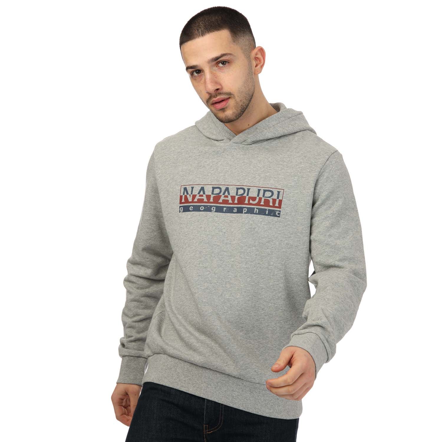 Thumbnail - Sweat capuche Beris Napapijri Pour Homme en Gris