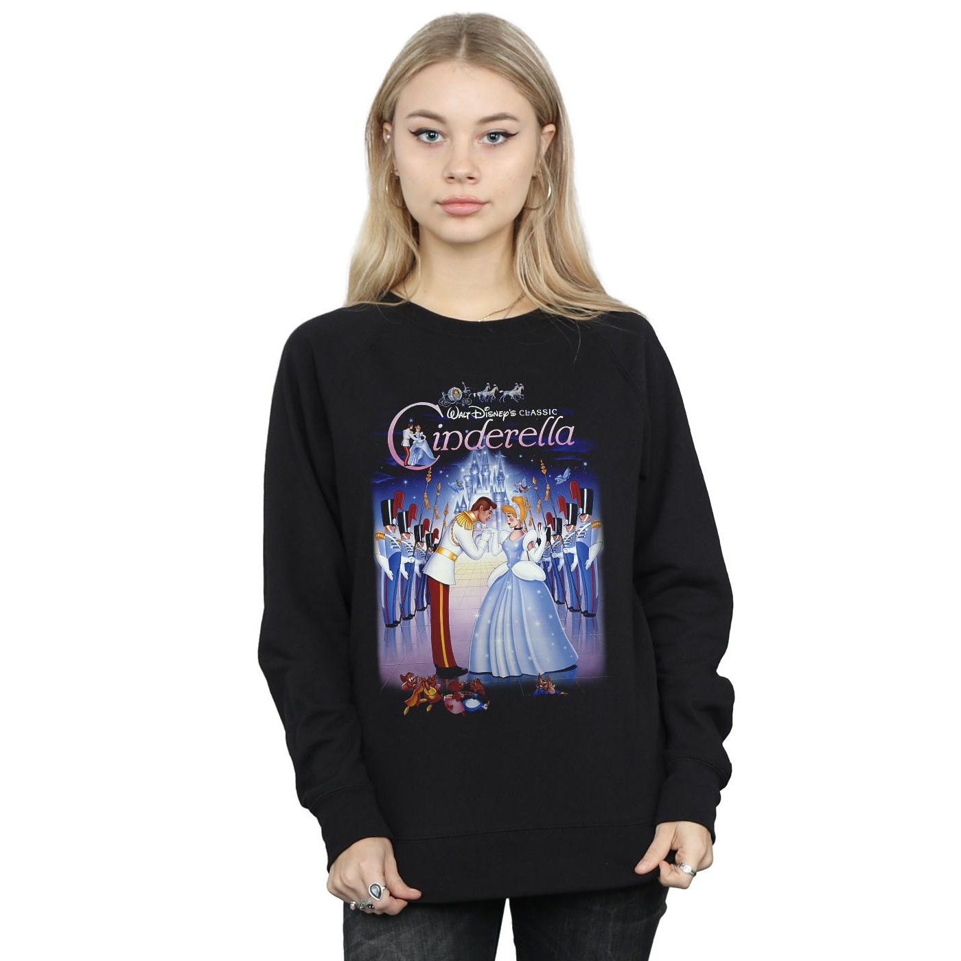 Disney Womens/Ladies Cinderella Collage Poster Sweatshirt (Black) dam – bild 2