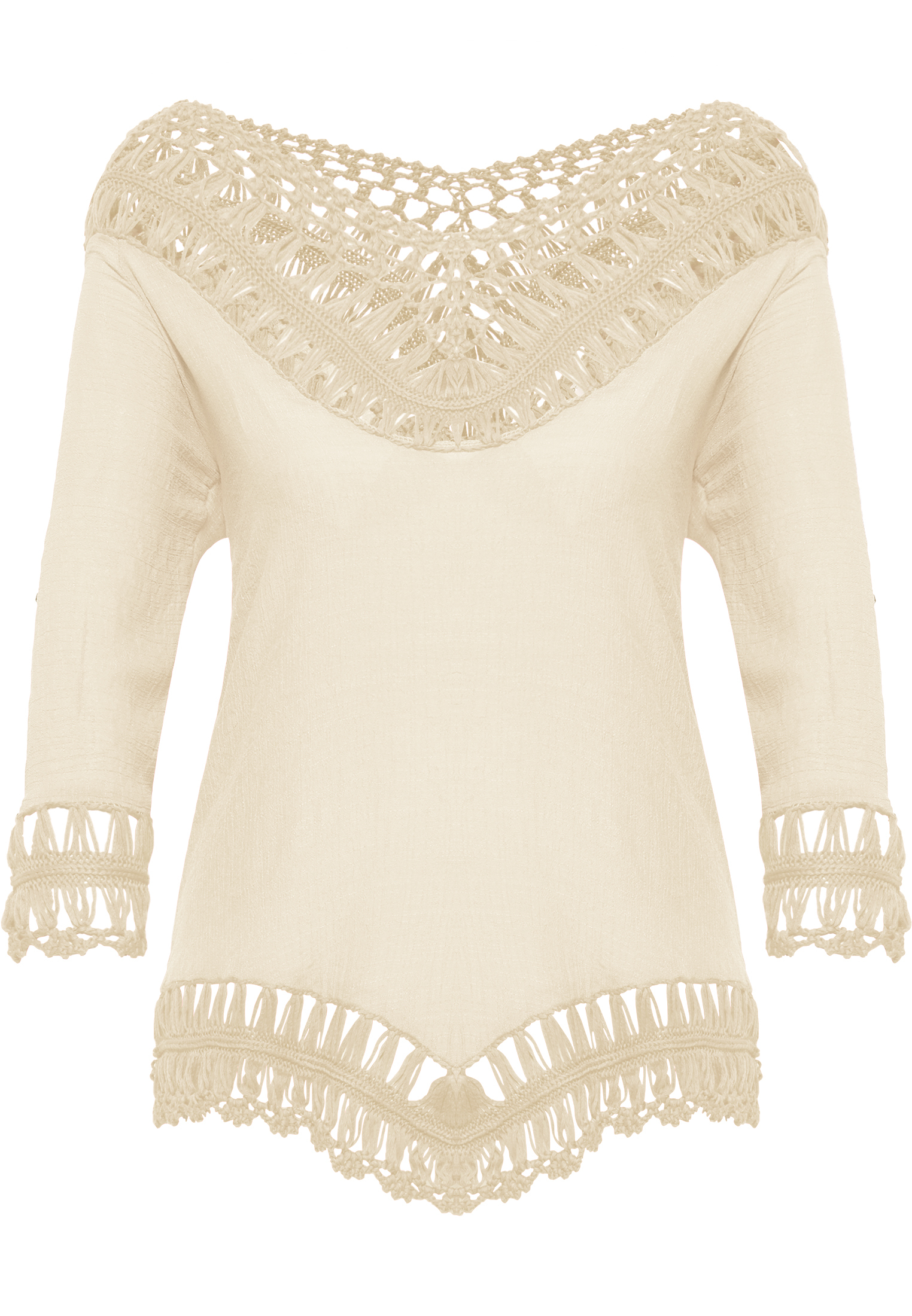 Thumbnail - IZIA Tunique avec partie crochetée mahisha