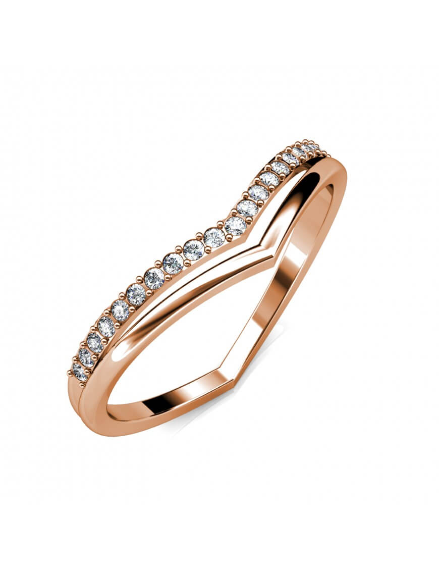 Thumbnail - Tiryns Ring - Roségold und Kristall