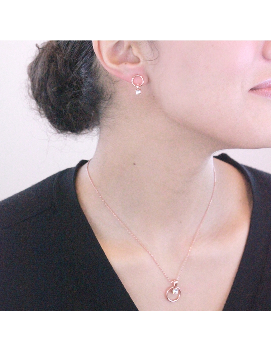 MYC Paris Octavia Set roséguld och kristall halsband dam – bild 2