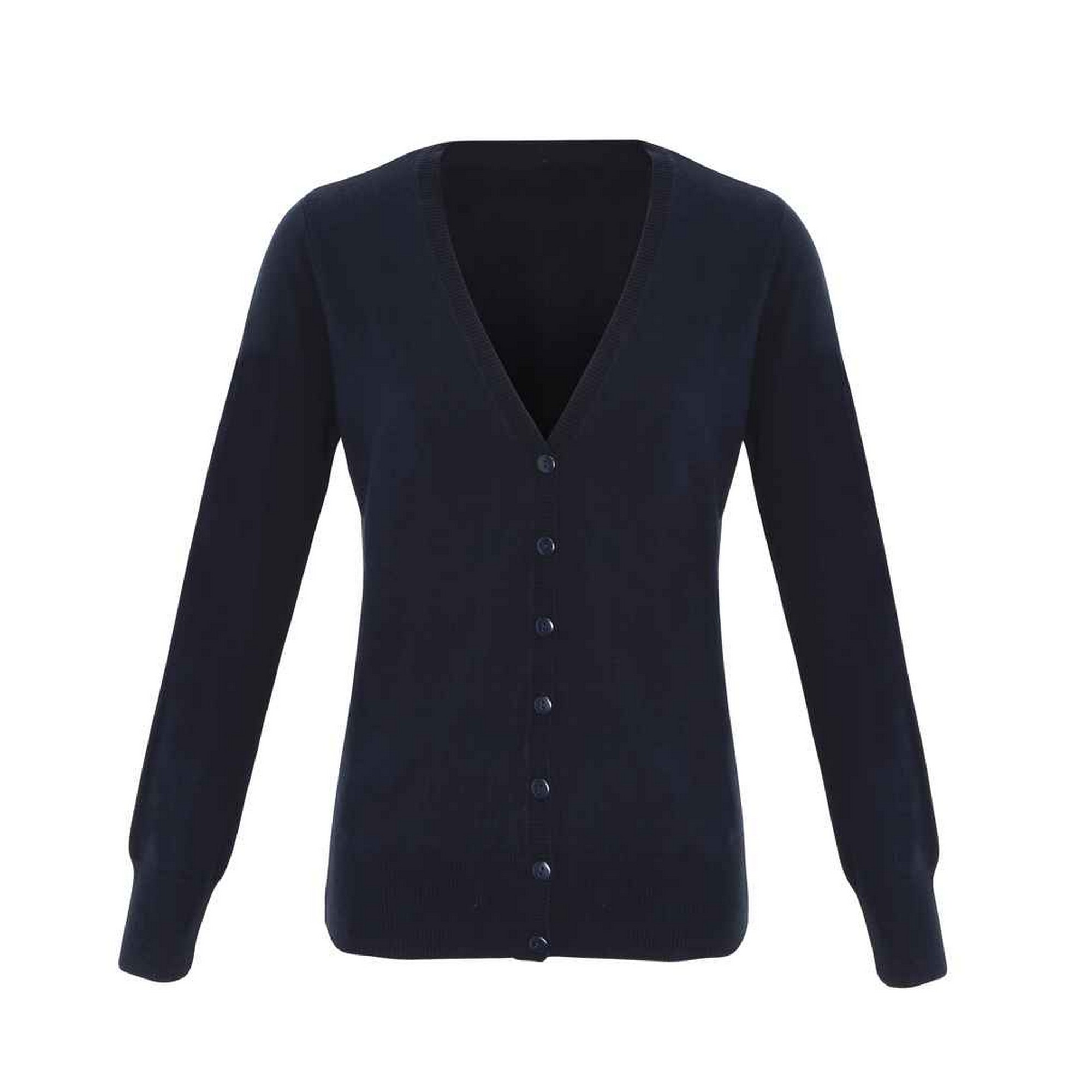 Premier Womens/Ladies Essential Acrylic V Neck Cardigan (Navy) - Size 20 UK