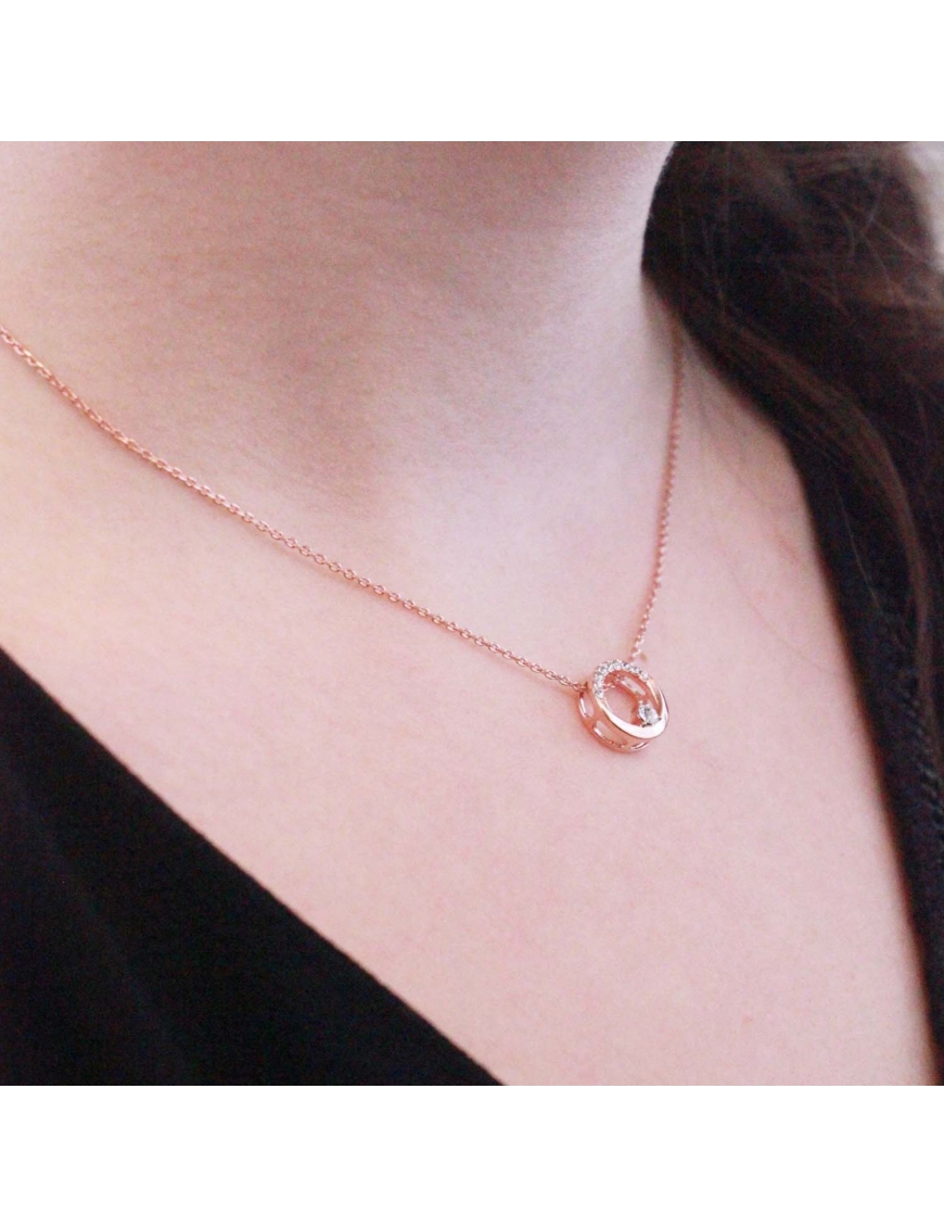 MYC Paris Clarine Hängsmycken Roséguld och kristall halsband dam – bild 2