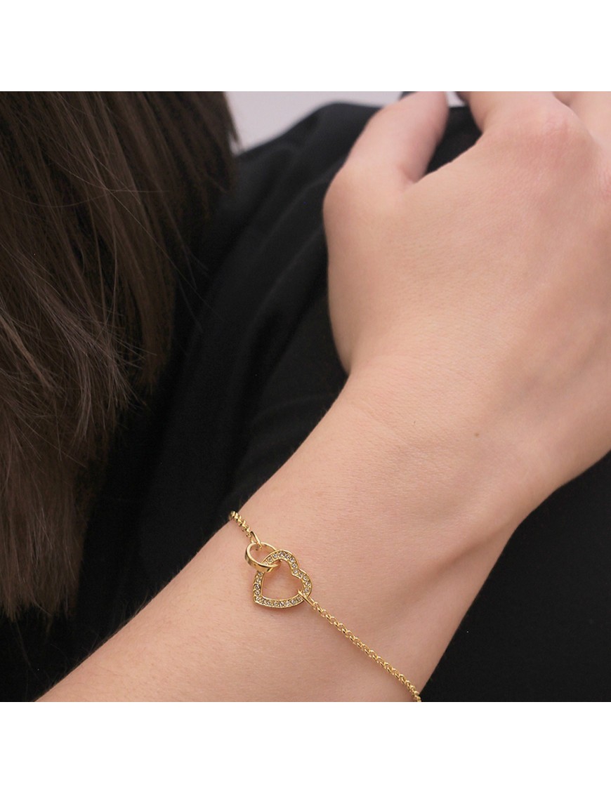 MYC Paris Locked Heart-armband guld och kristall dam – bild 2
