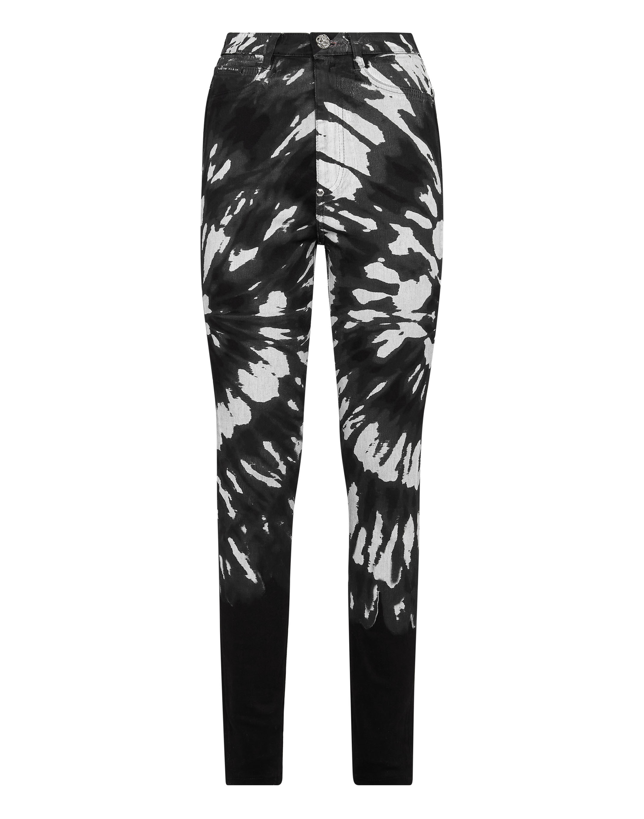 Superhög midja med tie dye-mönster 2